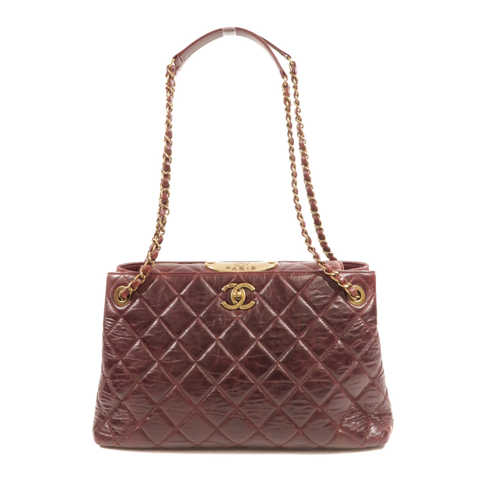 CHANEL 牛皮皮革Portopello Bowler肩背袋