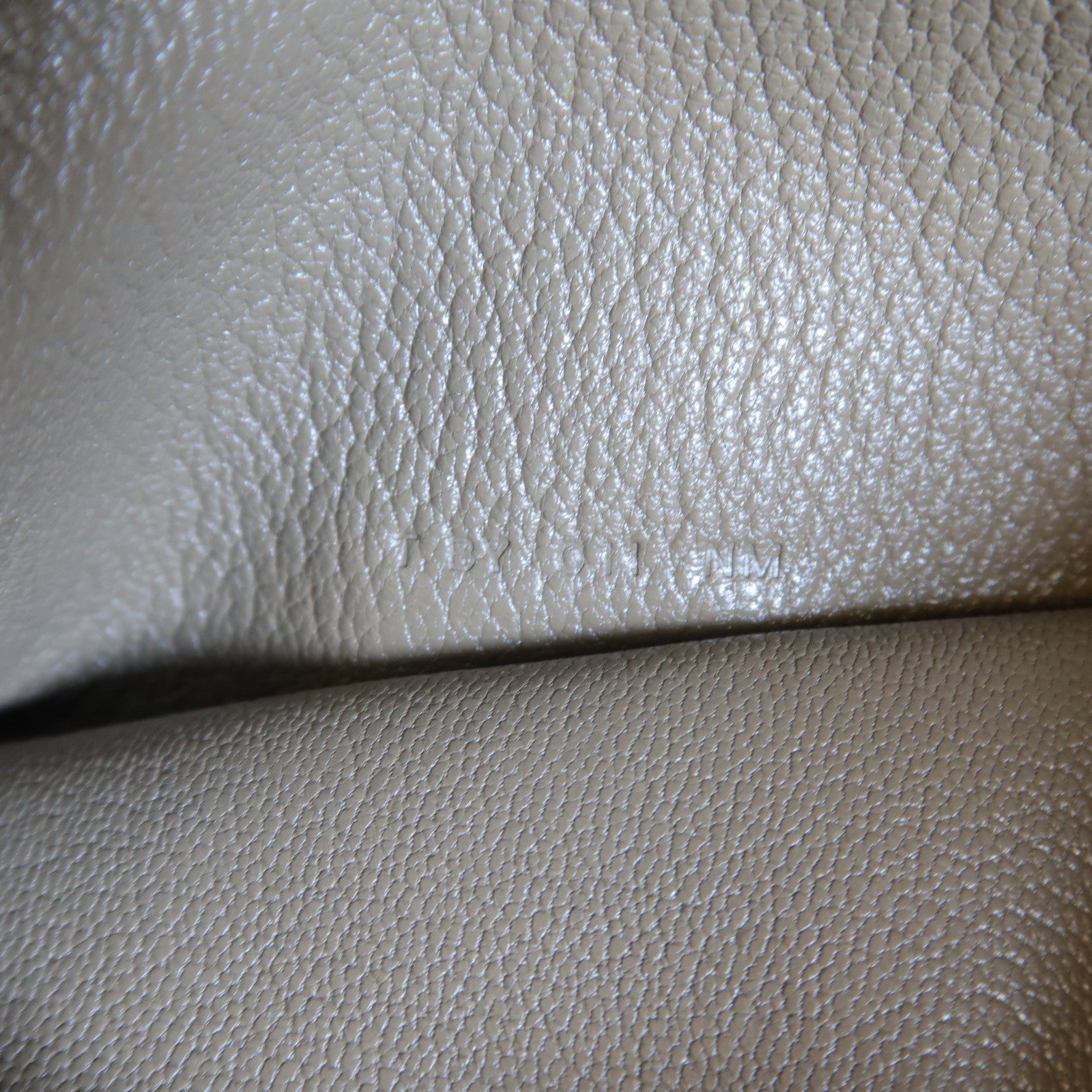 HERMES Epsom皮革Bearn Souffle銀扣長錢包Etoupe米灰色