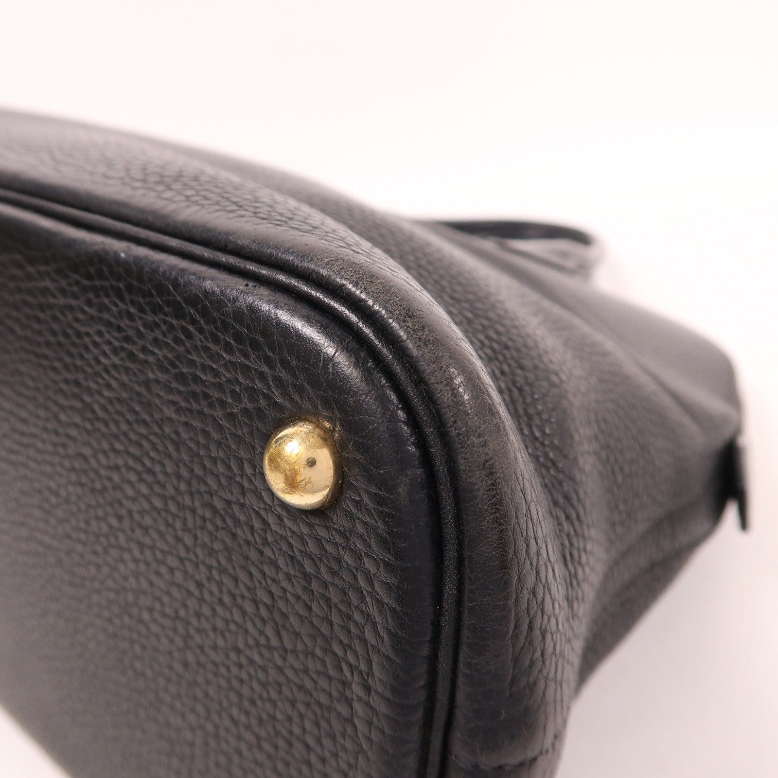 HERMES 【激減優惠】Clemence皮革Bolide 35金扣手挽肩背兩用袋Noir