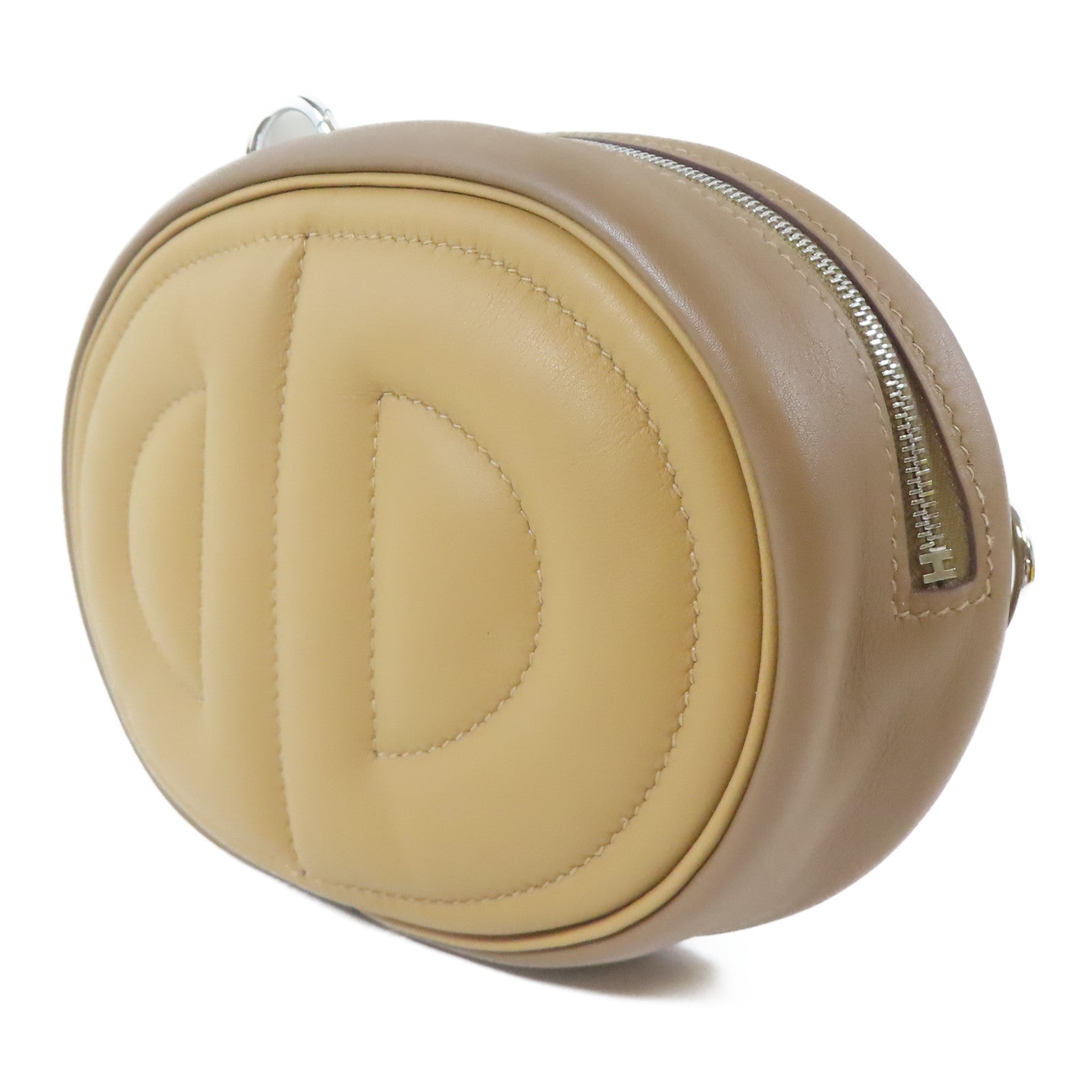 HERMES Swift皮革In The Loop銀扣腰包經典駝色