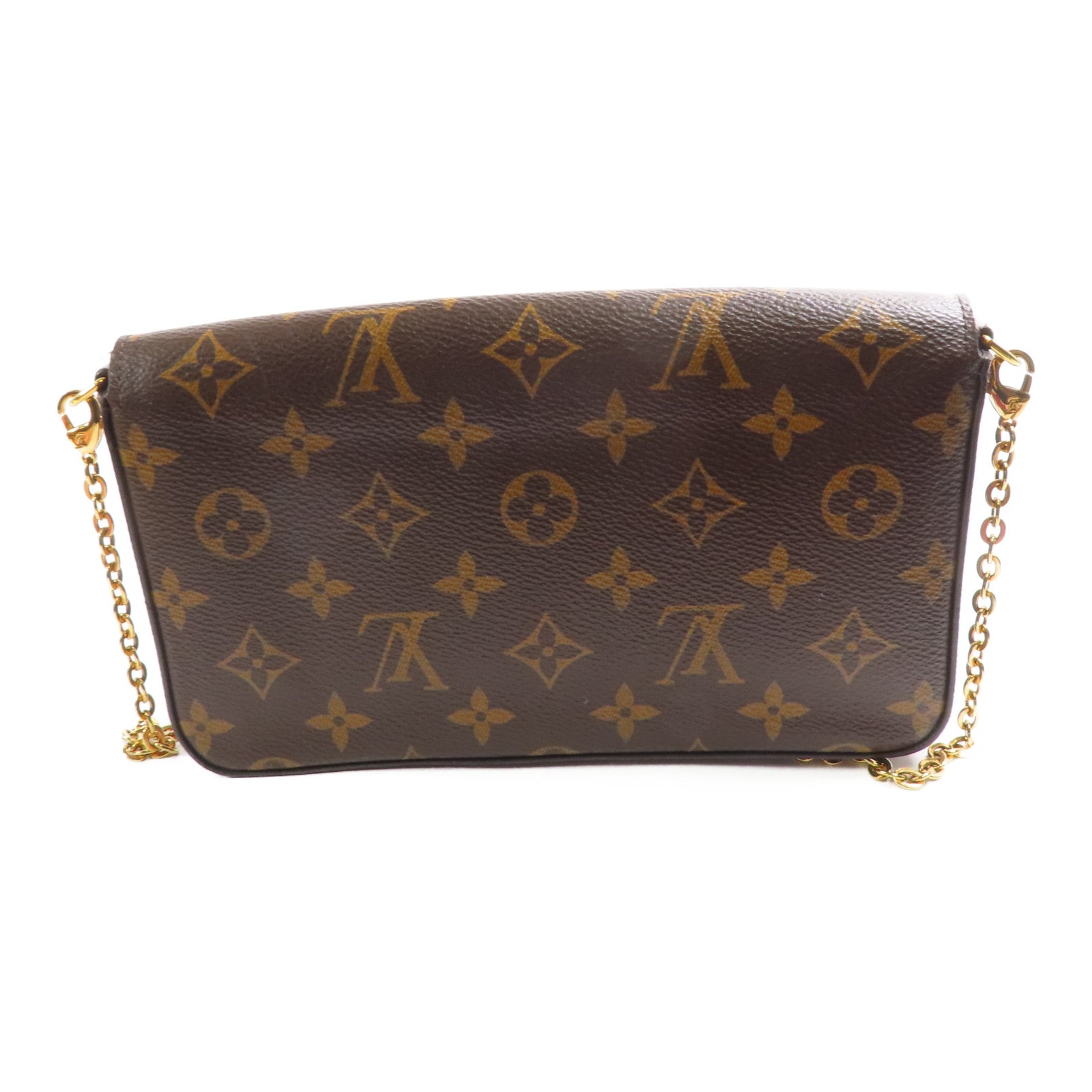 LOUIS VUITTON LV GHW Pochette Felicie Chain Shoulder Bag M61276 Monogram Brown