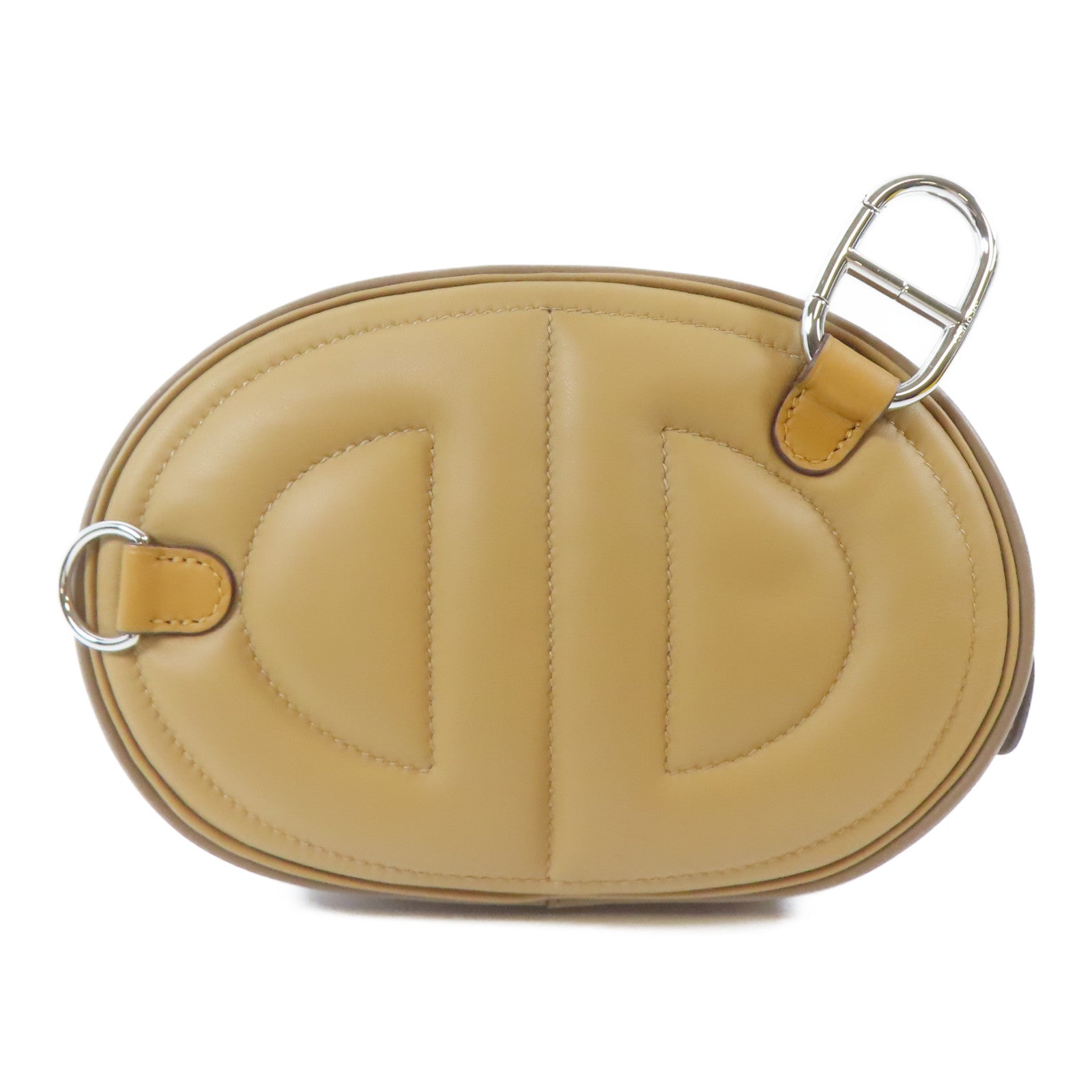 HERMES Swift皮革In The Loop銀扣腰包經典駝色