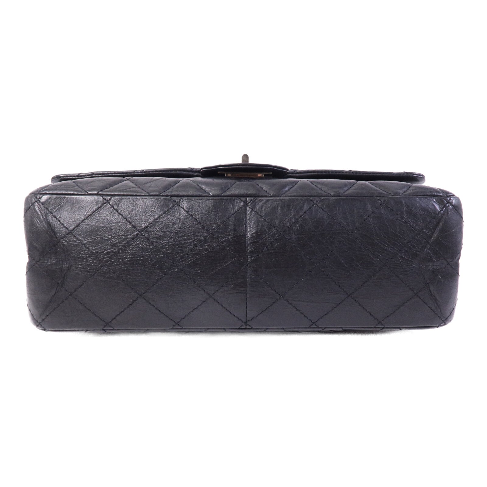 CHANEL 牛皮皮革2.55 Large銀扣鏈帶肩背袋