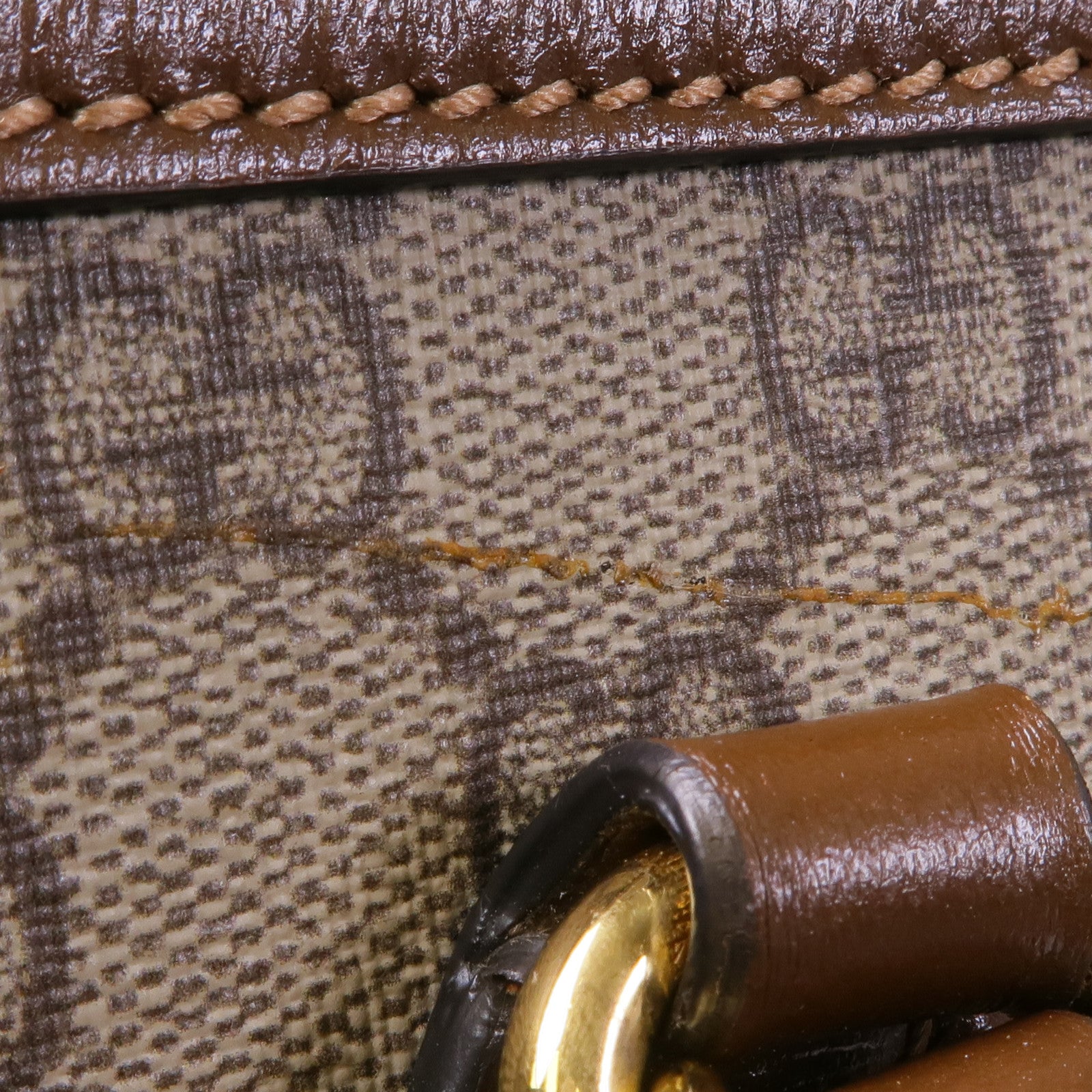 GUCCI 塗層帆布1955 Horsebit金扣手挽肩背兩用袋