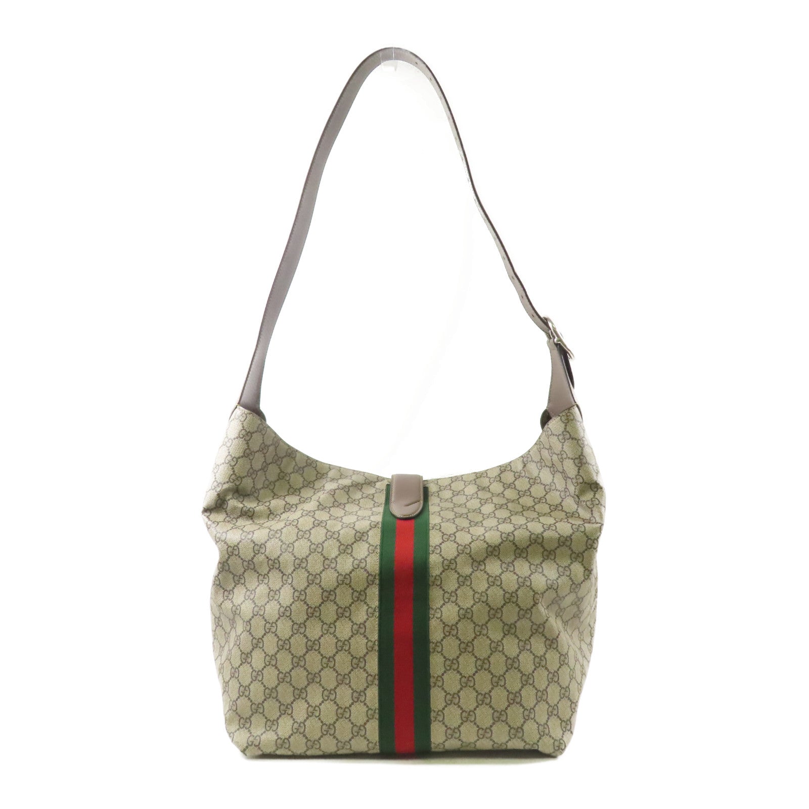 GUCCI 塗層帆布Jackie 1961 Medium銀扣肩背袋