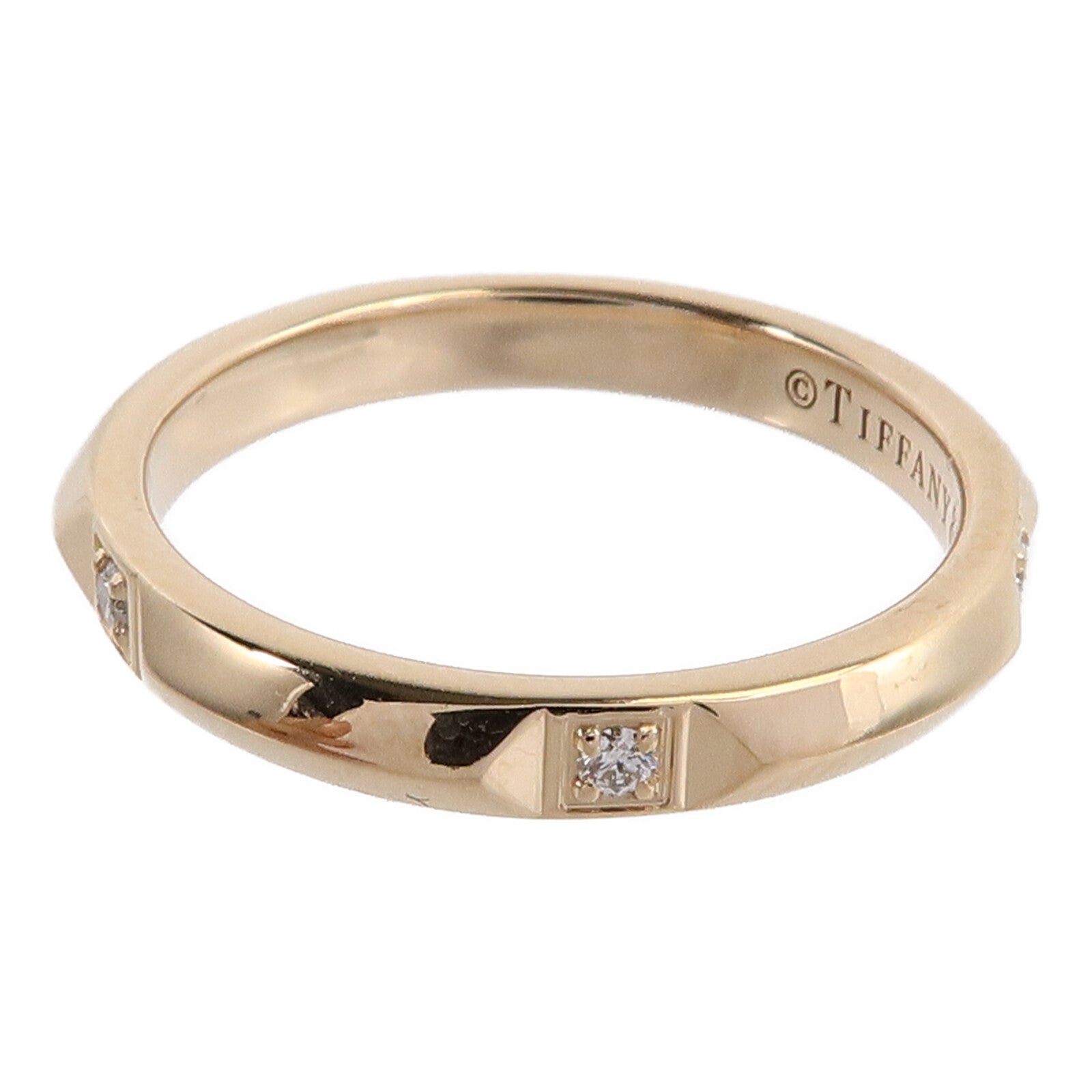 TIFFANY＆CO 18K玫瑰金True Band Diamond Ring鑽石戒指
