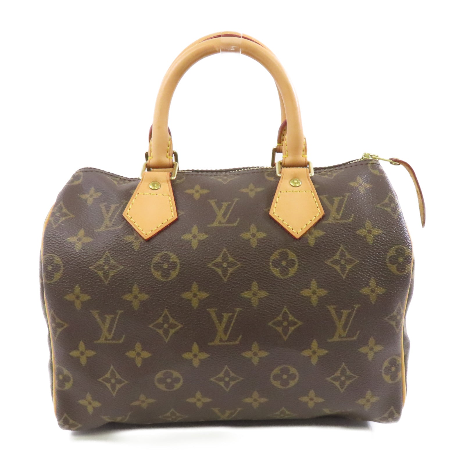 LOUIS VUITTON Monogram Speedy 25金扣手挽袋啡色