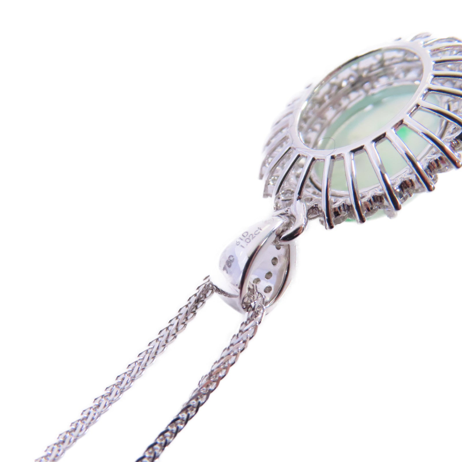 JEWELRY 18K白金/翡翠/鑽石Jade Diamond Necklace項鏈