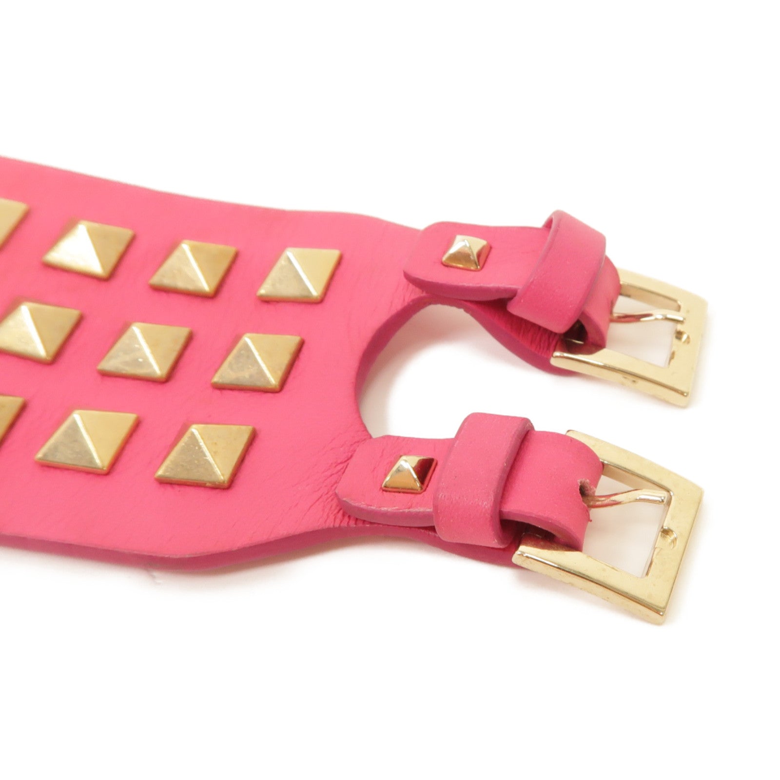 Valentino 牛皮皮革Bracelet手鏈粉紅色