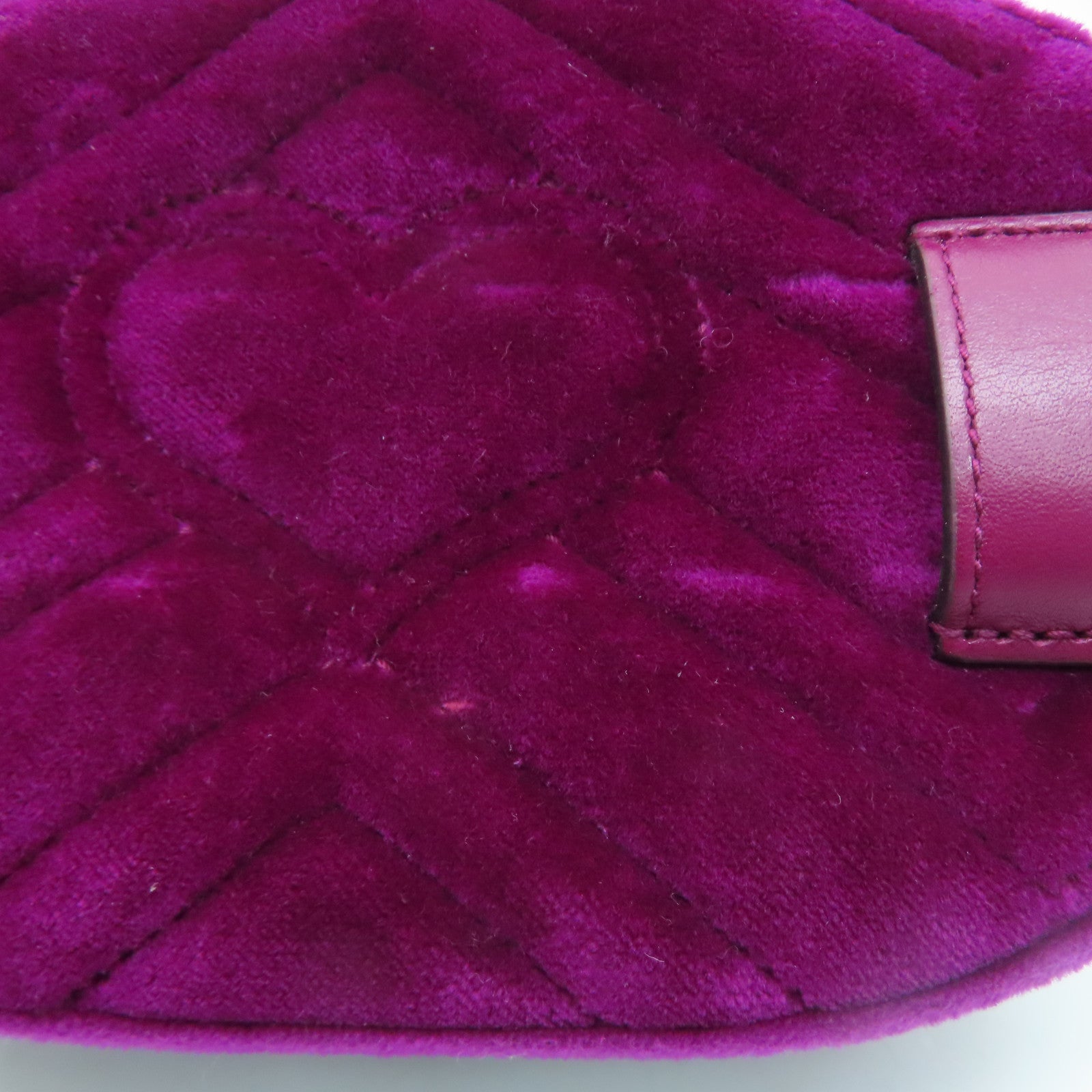 GUCCI 斜紋Velvet Waist Bag金扣腰包紫色