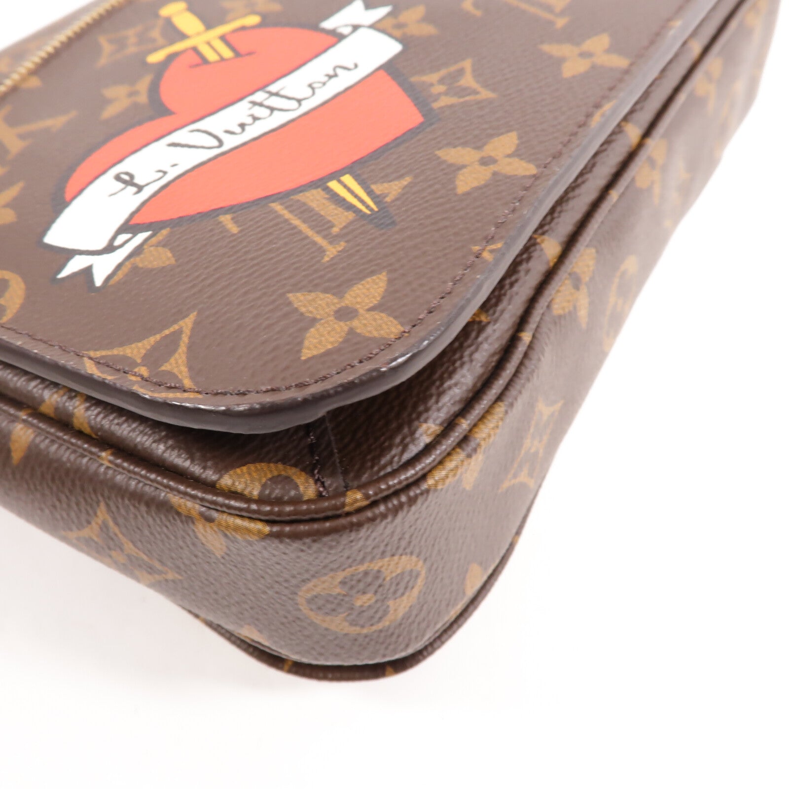 LOUIS VUITTON Monogram Patches Pochette Metis金扣手挽肩背兩用袋棕色