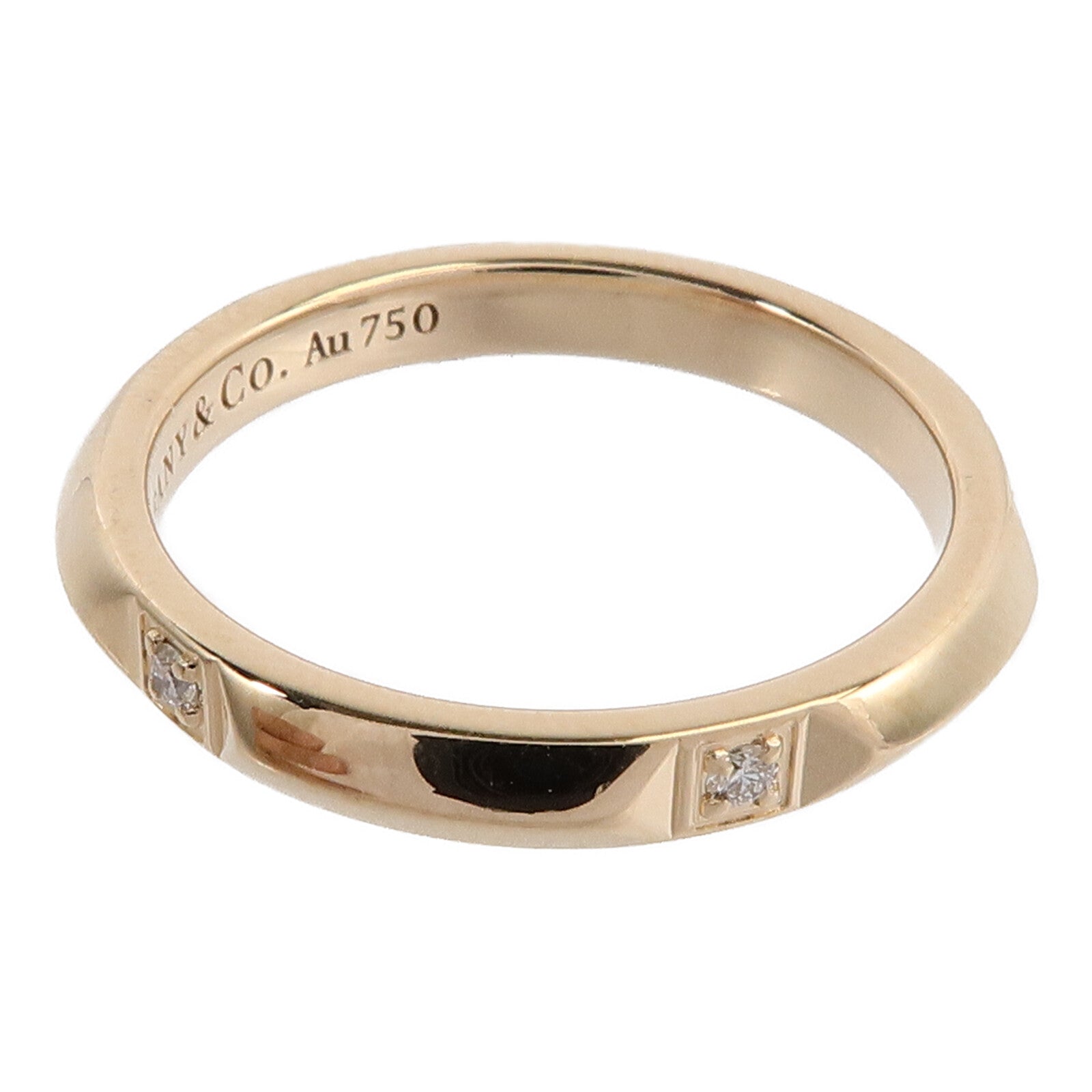 TIFFANY＆CO 18K玫瑰金True Band Diamond Ring鑽石戒指