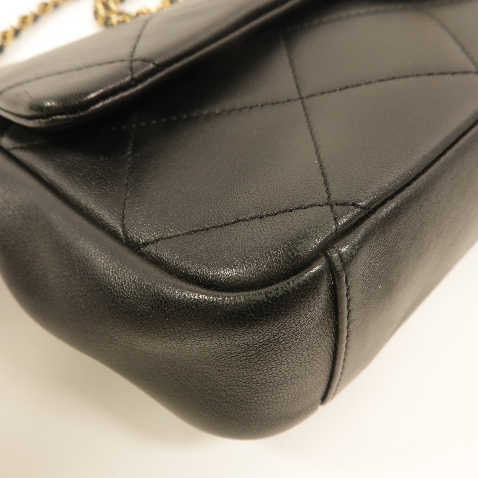 CHANEL 牛皮皮革A Real Catch Flap Bag鏈帶手挽肩背兩用袋