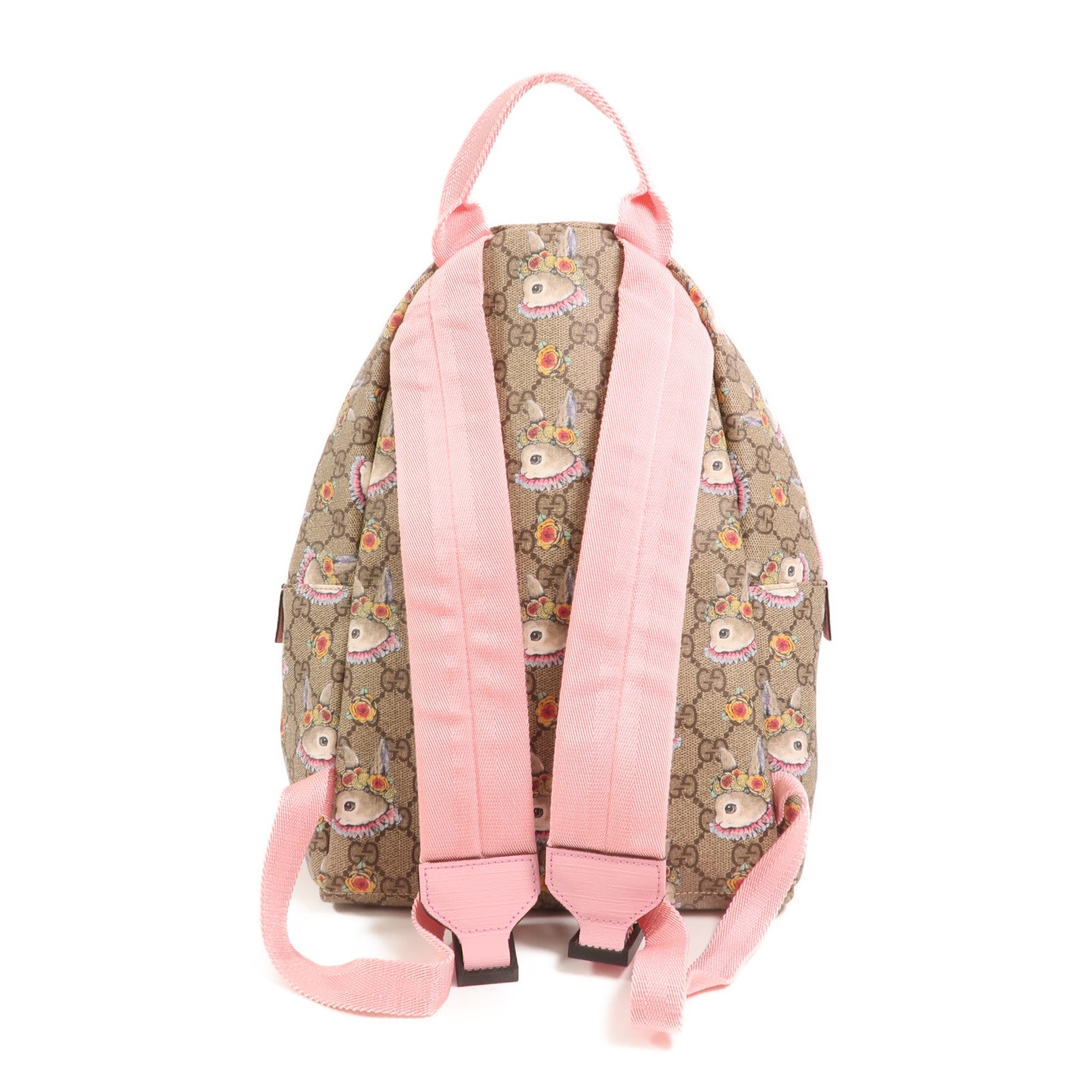 GUCCI 塗層帆布Backpack銀扣背包