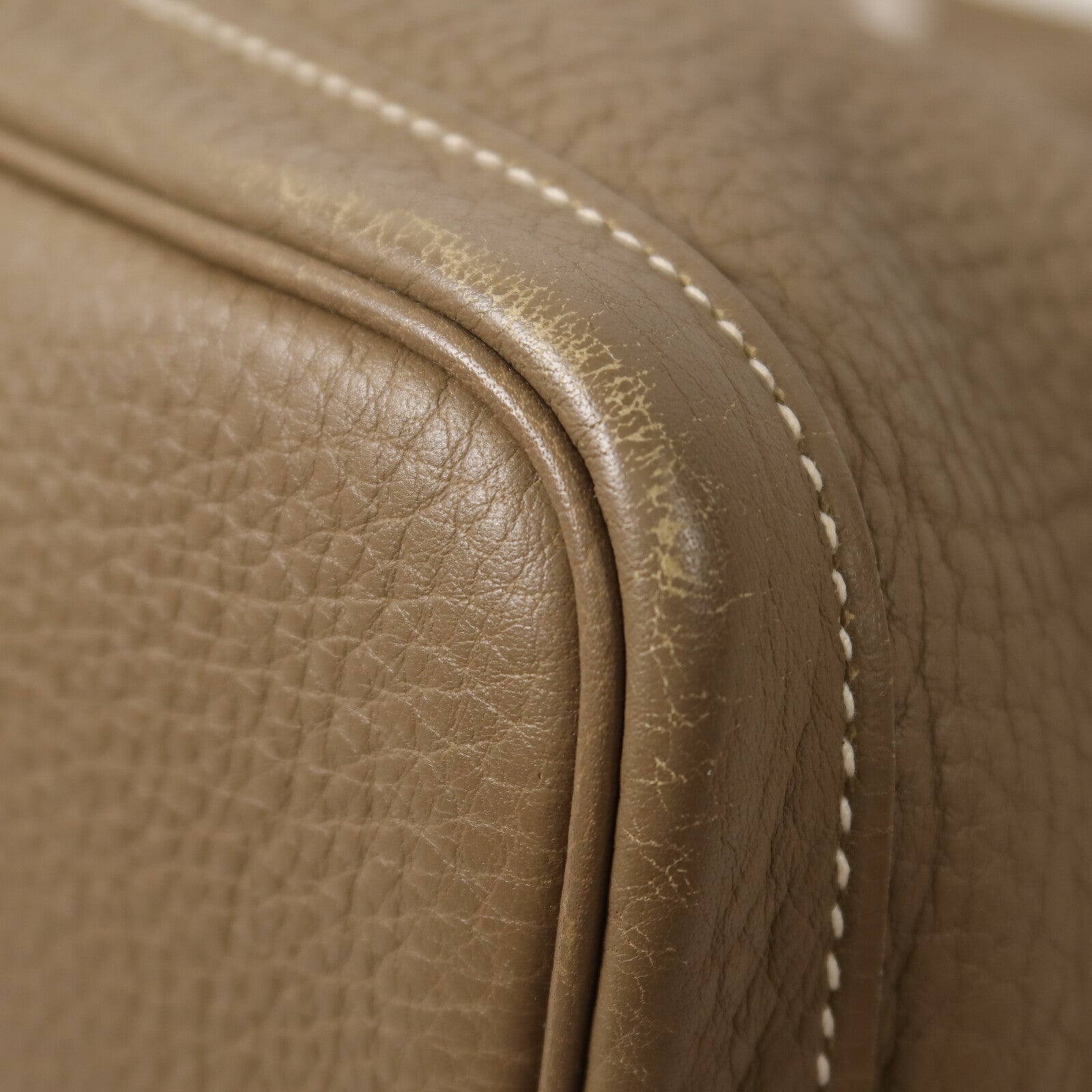 HERMES Clemence皮革Garden Party PM手挽袋Etoupe