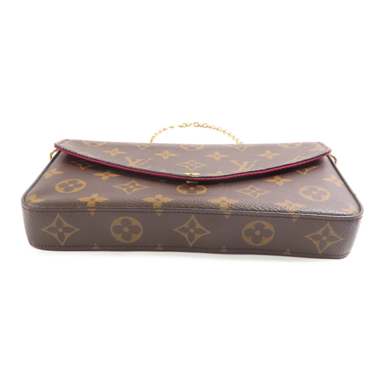 LOUIS VUITTON LV GHW Pochette Felicie Chain Shoulder Bag M61276 Monogram Brown