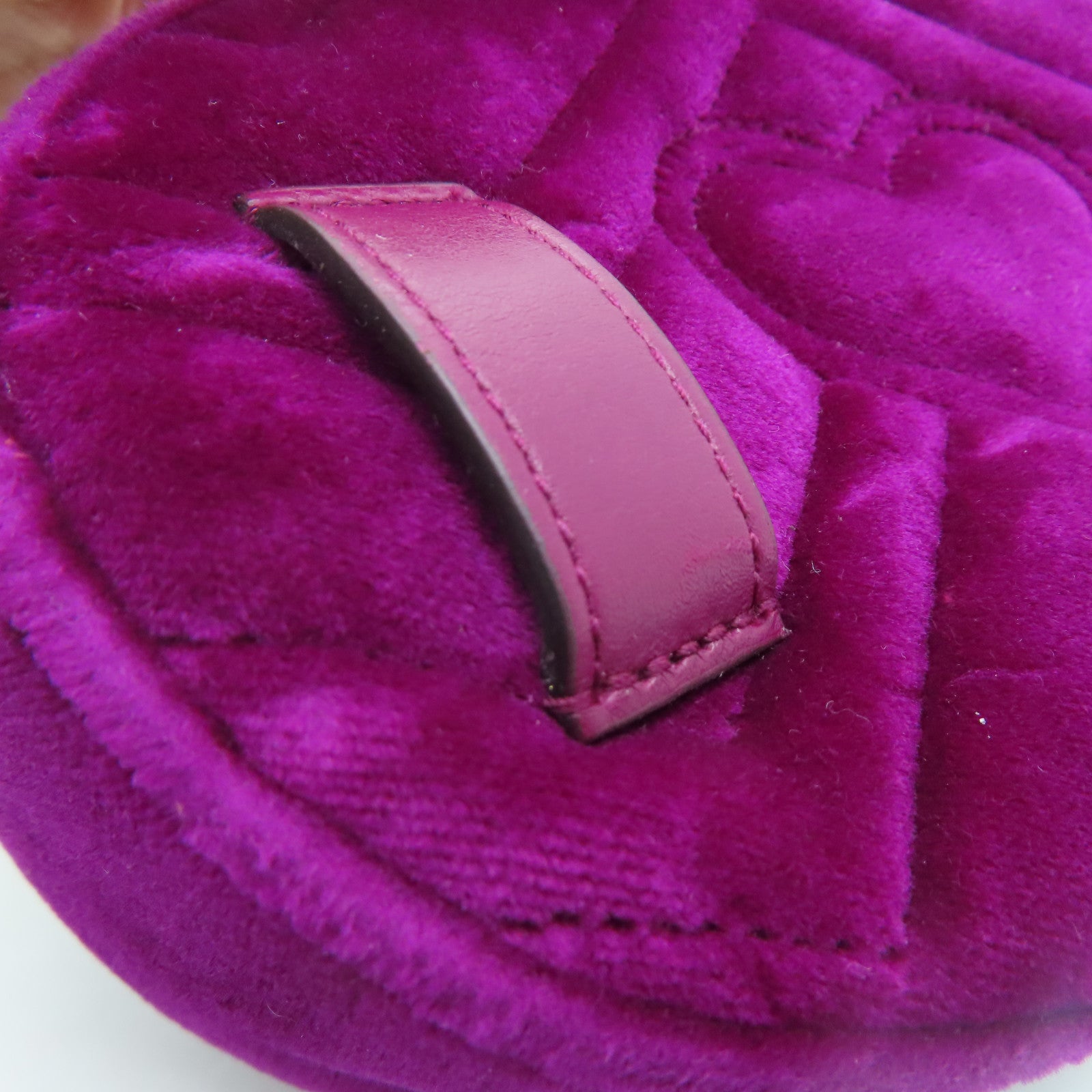 GUCCI 斜紋Velvet Waist Bag金扣腰包紫色
