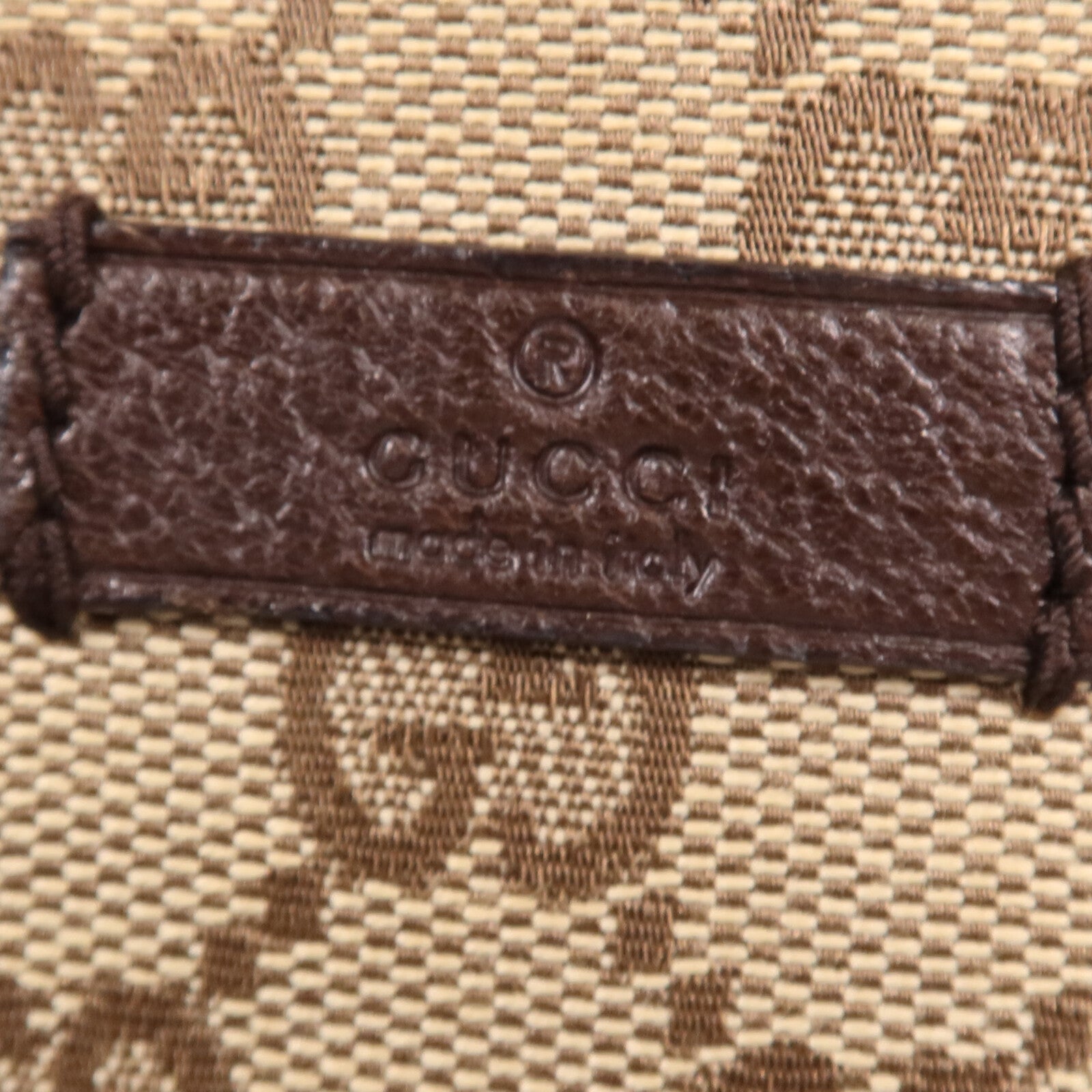 GUCCI 帆布Shoulder Bag銀扣肩背袋