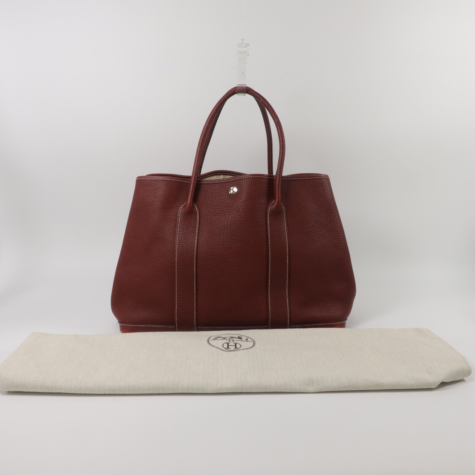 HERMES Negonda皮革Garden Party PM手挽袋Rouge H