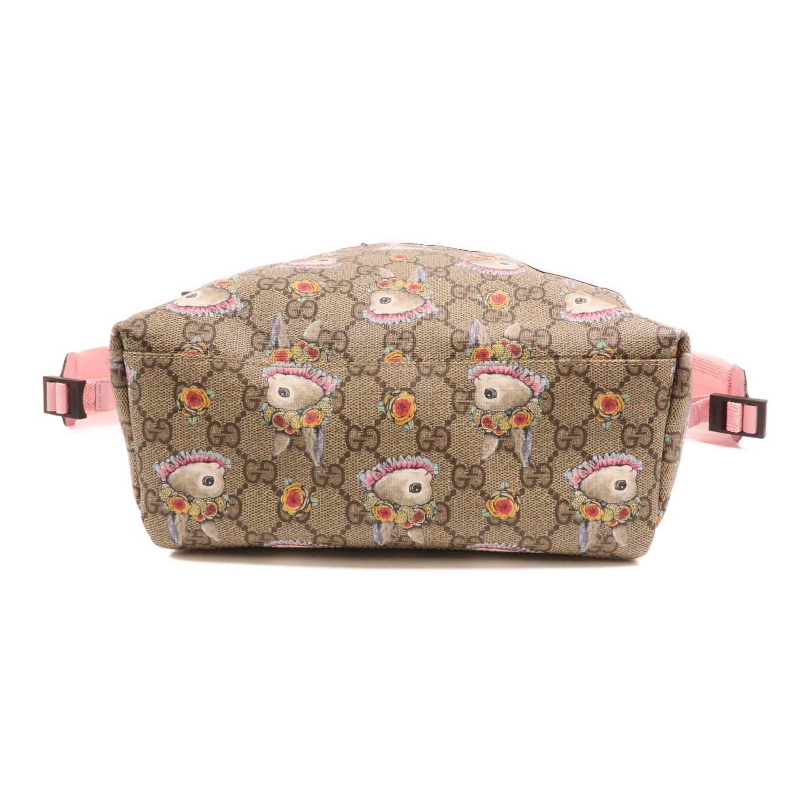 GUCCI 塗層帆布Backpack銀扣背包
