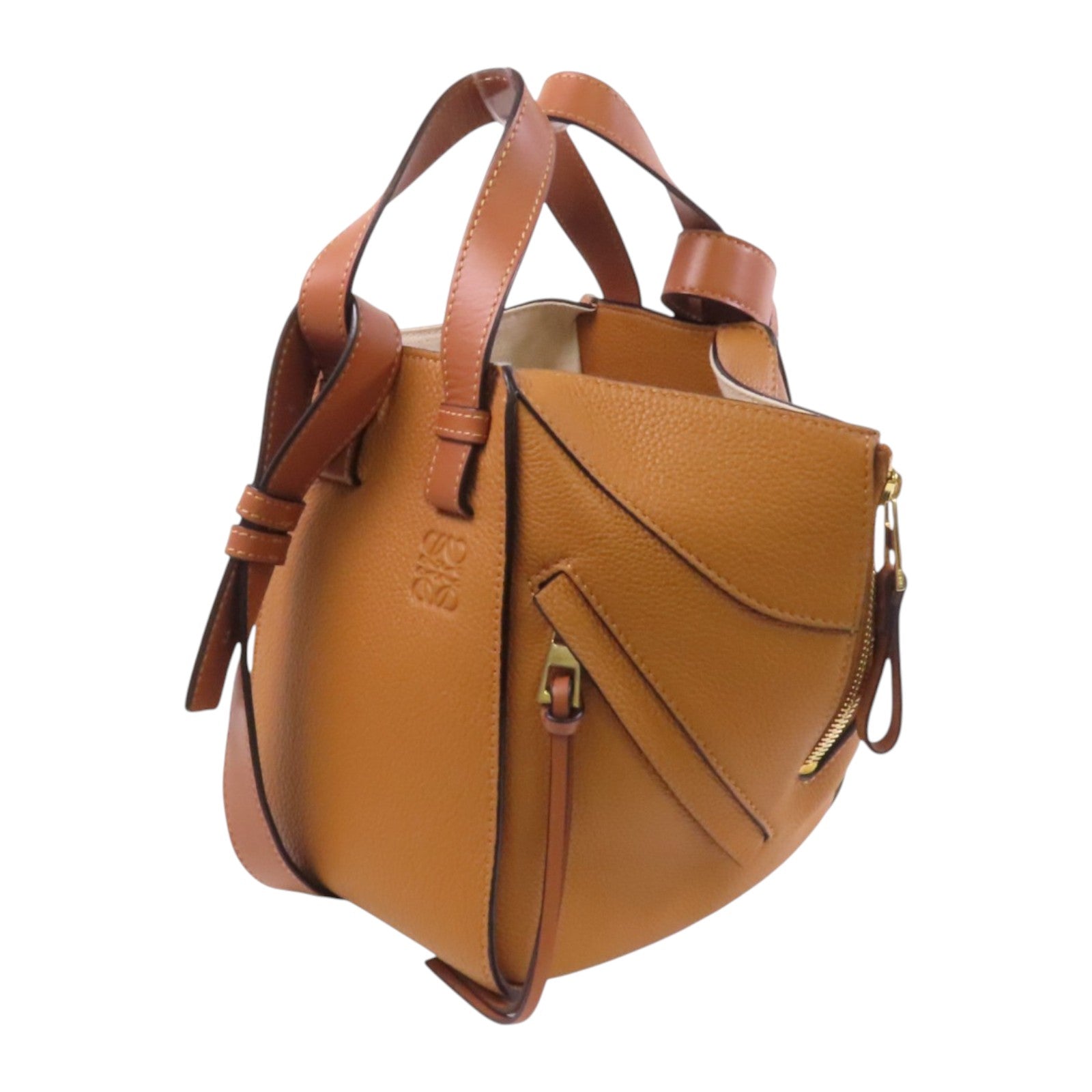 LOEWE 牛皮皮革Hammock Mini金扣手挽肩背兩用袋