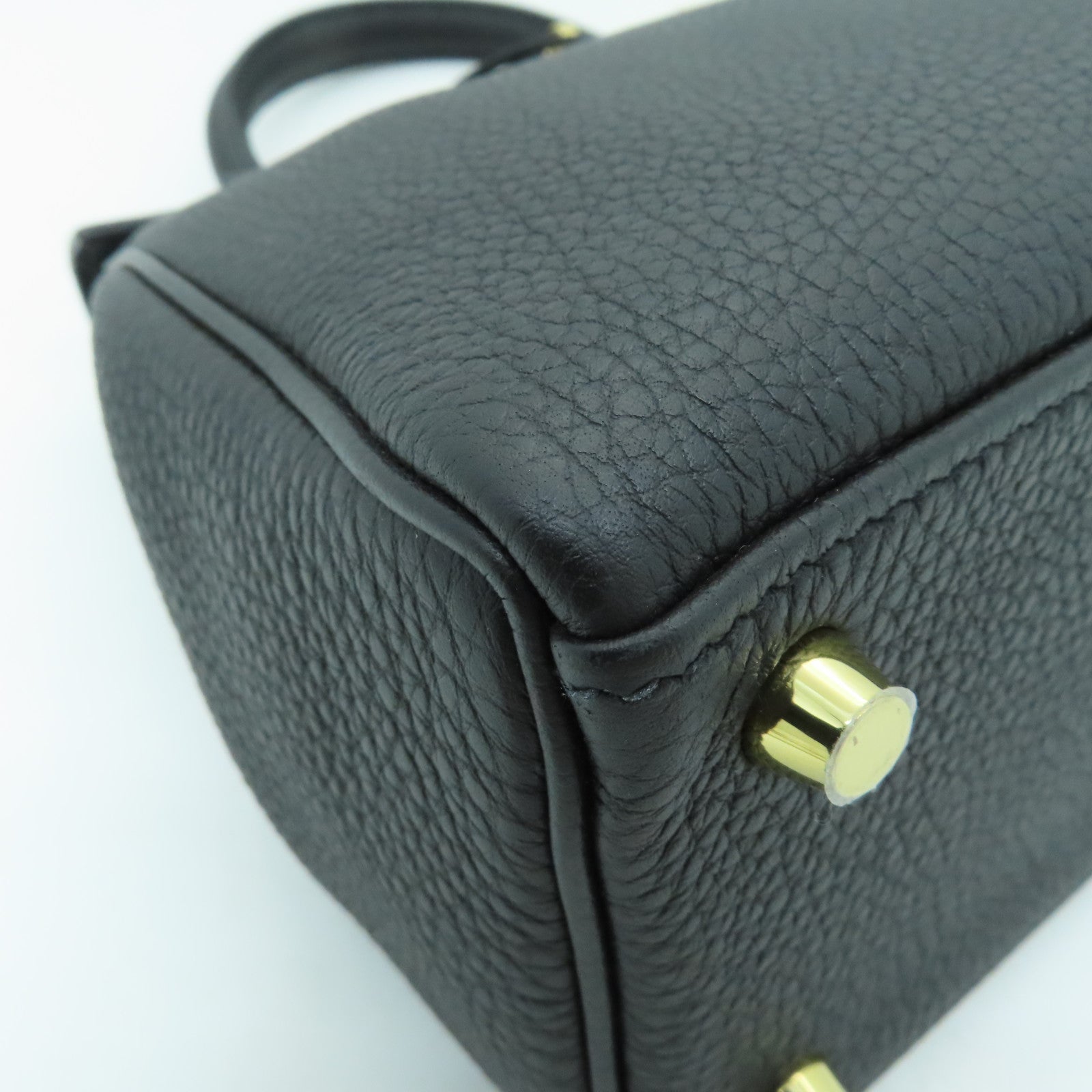 HERMES 【清倉大減價】Togo皮革Kelly 25金扣手挽肩背兩用袋黑色