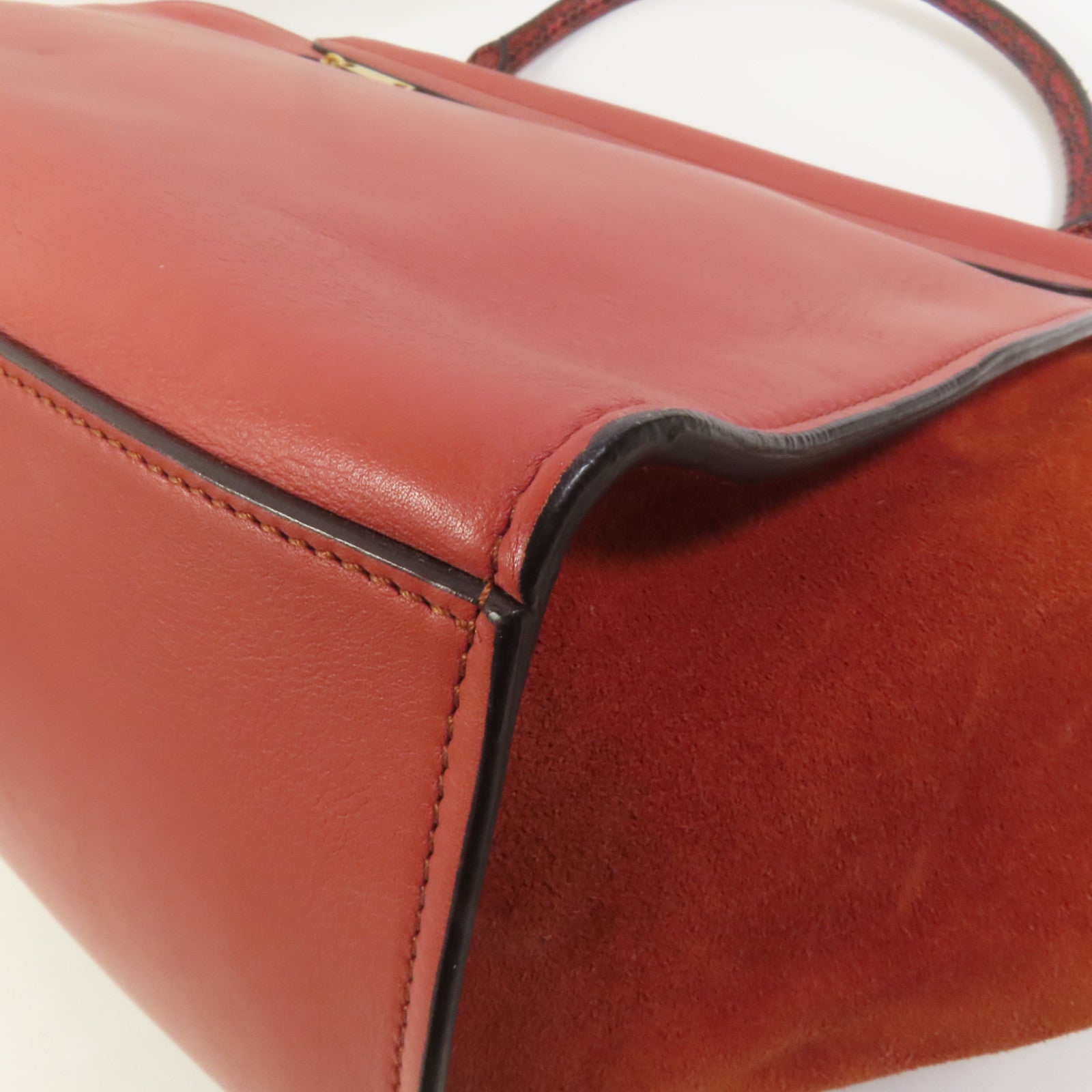 CELINE 【激減優惠】牛皮皮革/麂皮皮革Trapeze金扣手挽袋