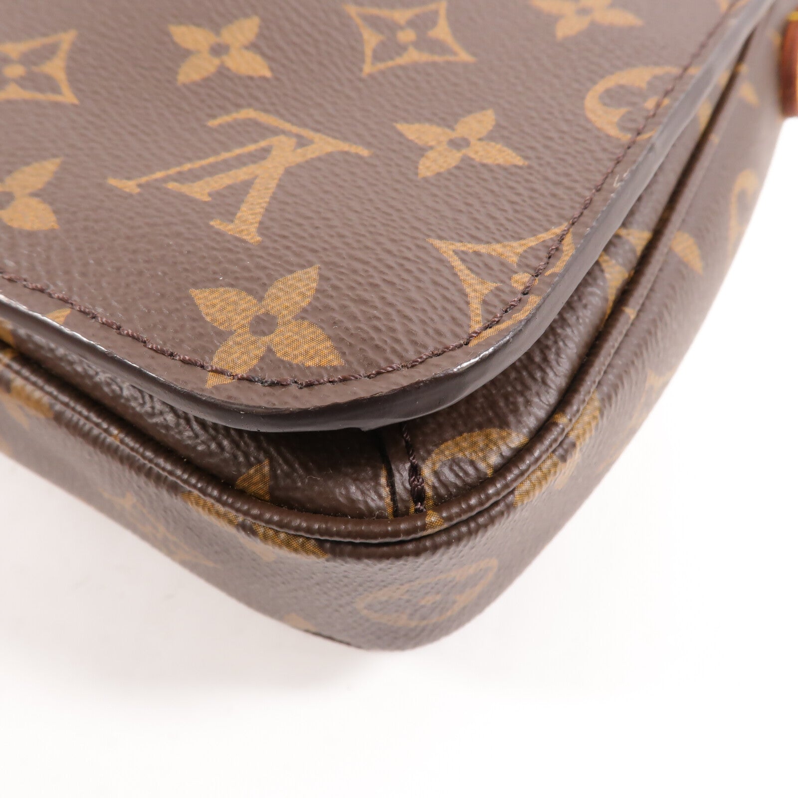 LOUIS VUITTON Monogram Patches Pochette Metis金扣手挽肩背兩用袋棕色