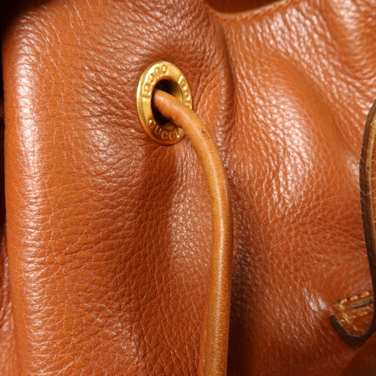 GUCCI 牛皮皮革Vintage Bamboo Backpack背包