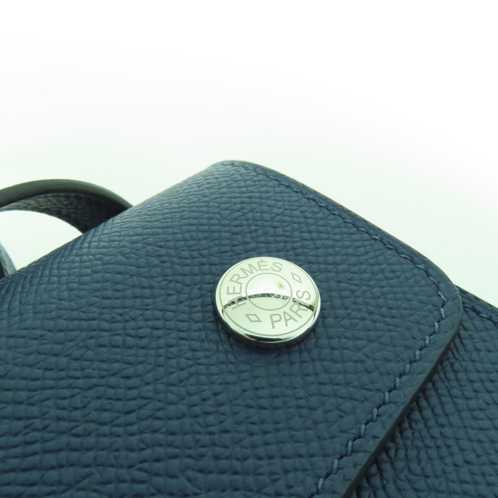 HERMES 【激減優惠】Epsom皮革Hermesnap Wallet銀扣肩背袋