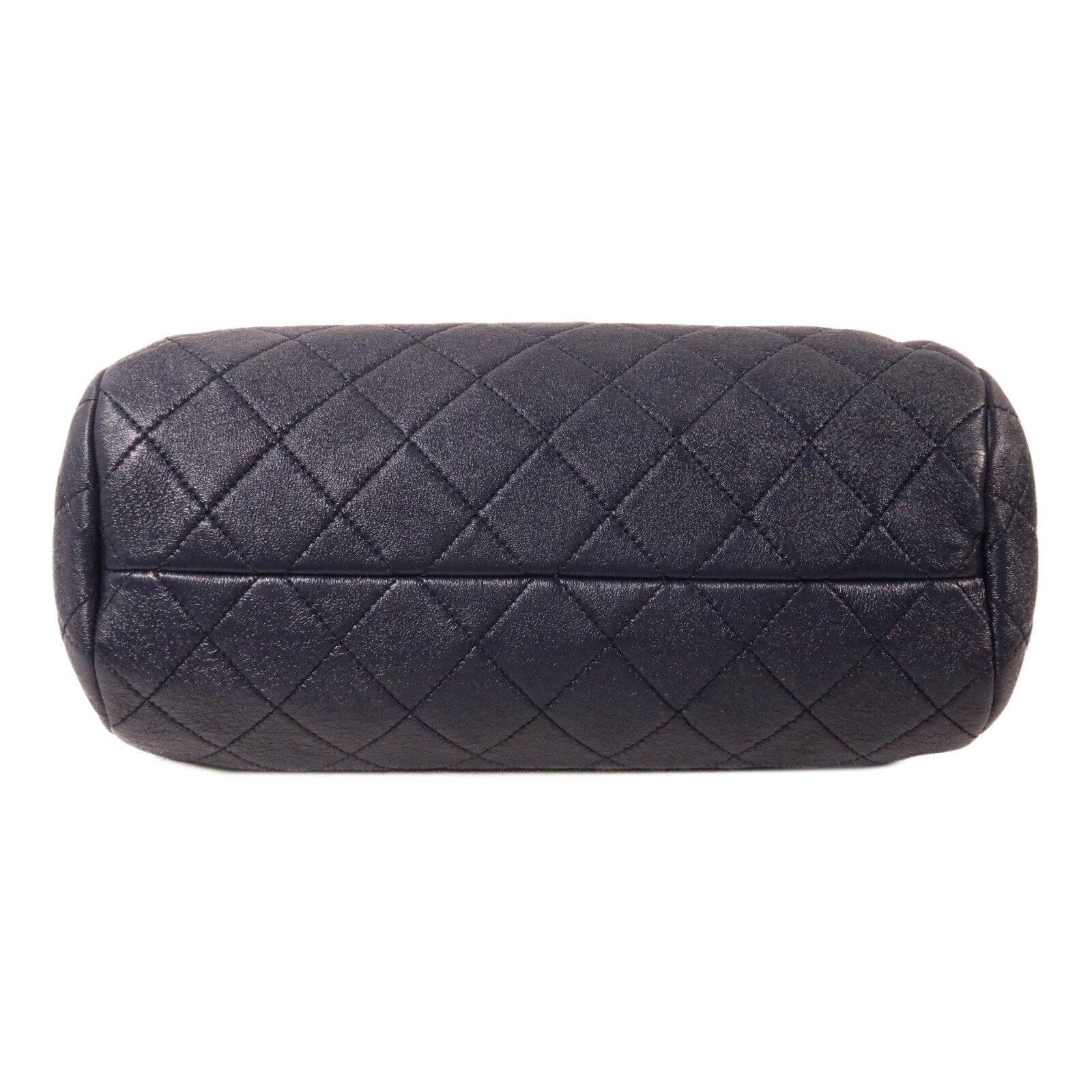 CHANEL 牛皮皮革Bowling Bag鏈帶手挽肩背兩用袋