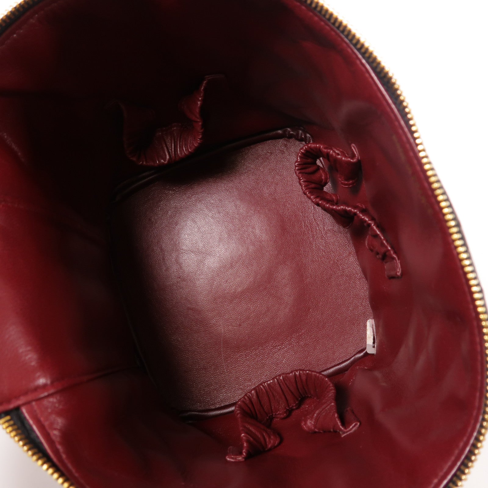 CHANEL 【激減優惠】羊皮皮革Vintage Vanity Bag金扣化妝袋