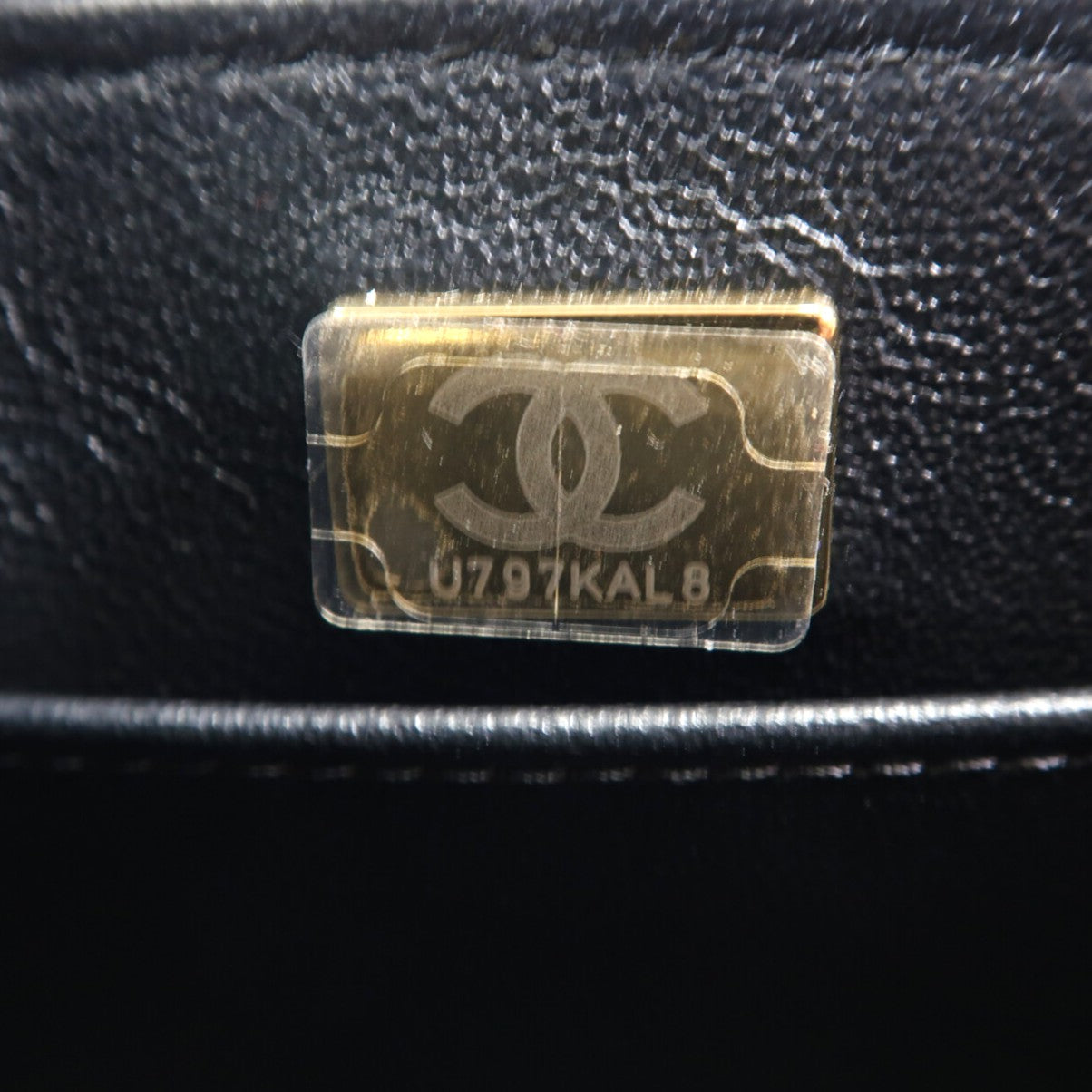 CHANEL 牛皮皮革Vanity Case金扣鏈帶手挽肩背兩用袋