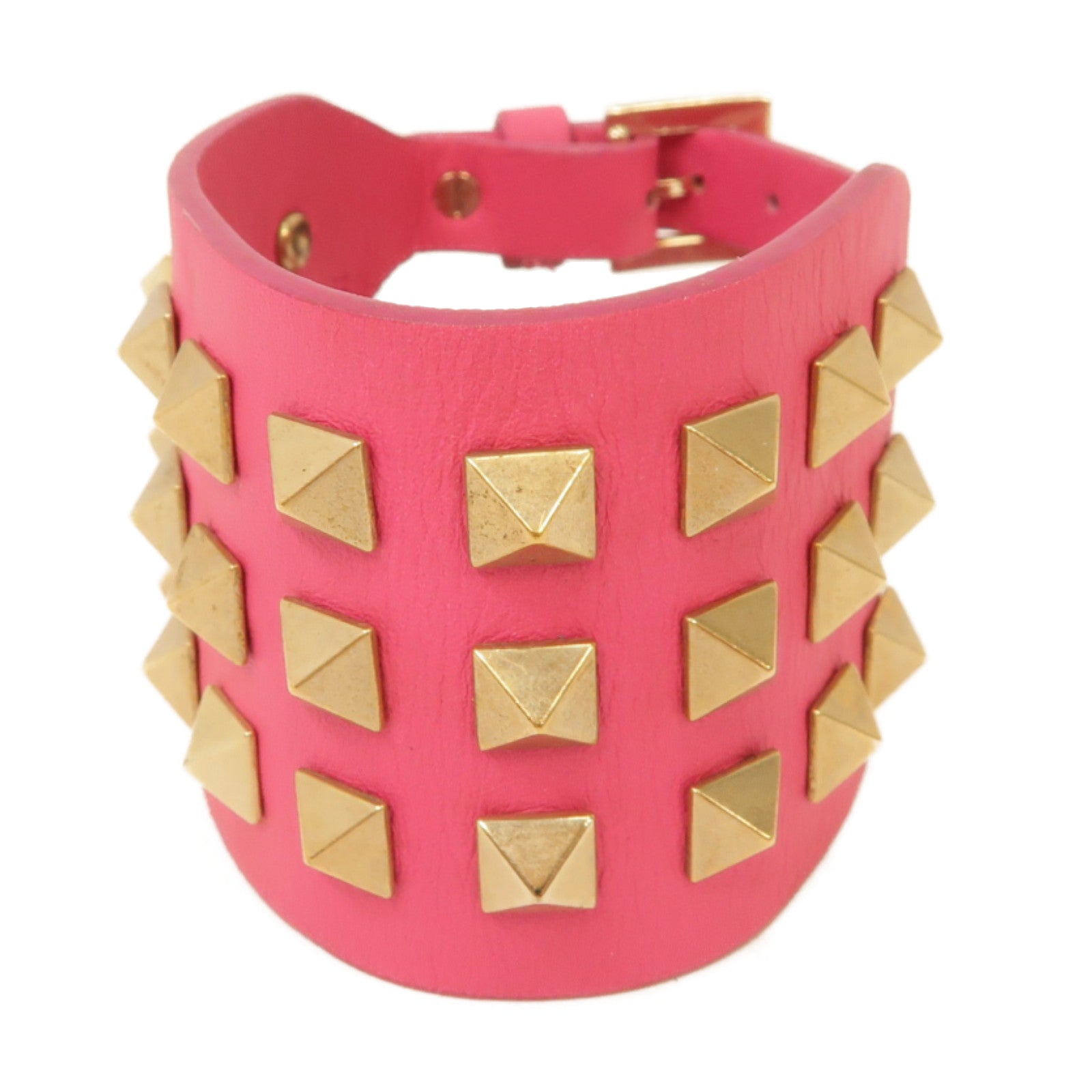 Valentino 牛皮皮革Bracelet手鏈粉紅色