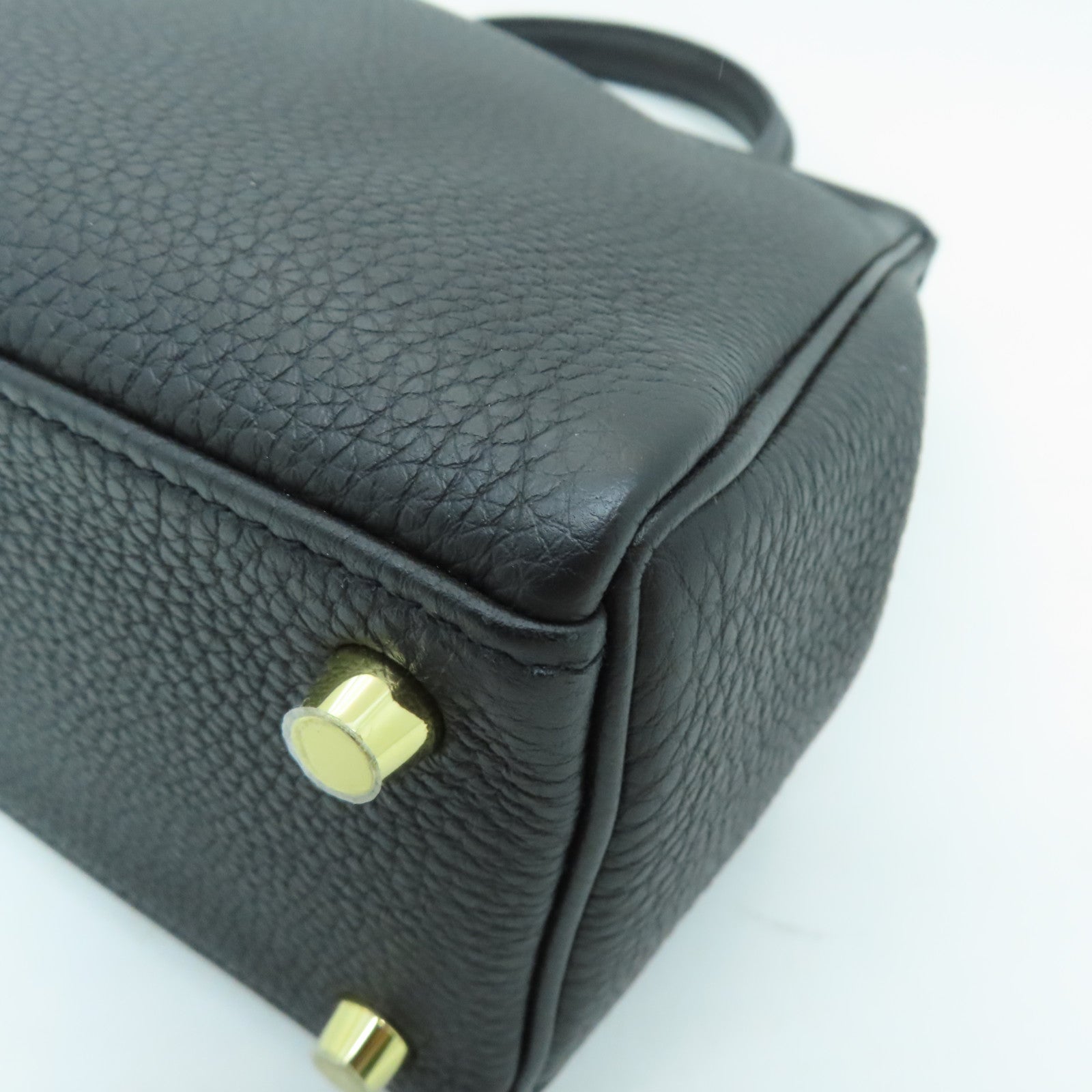 HERMES 【清倉大減價】Togo皮革Kelly 25金扣手挽肩背兩用袋黑色