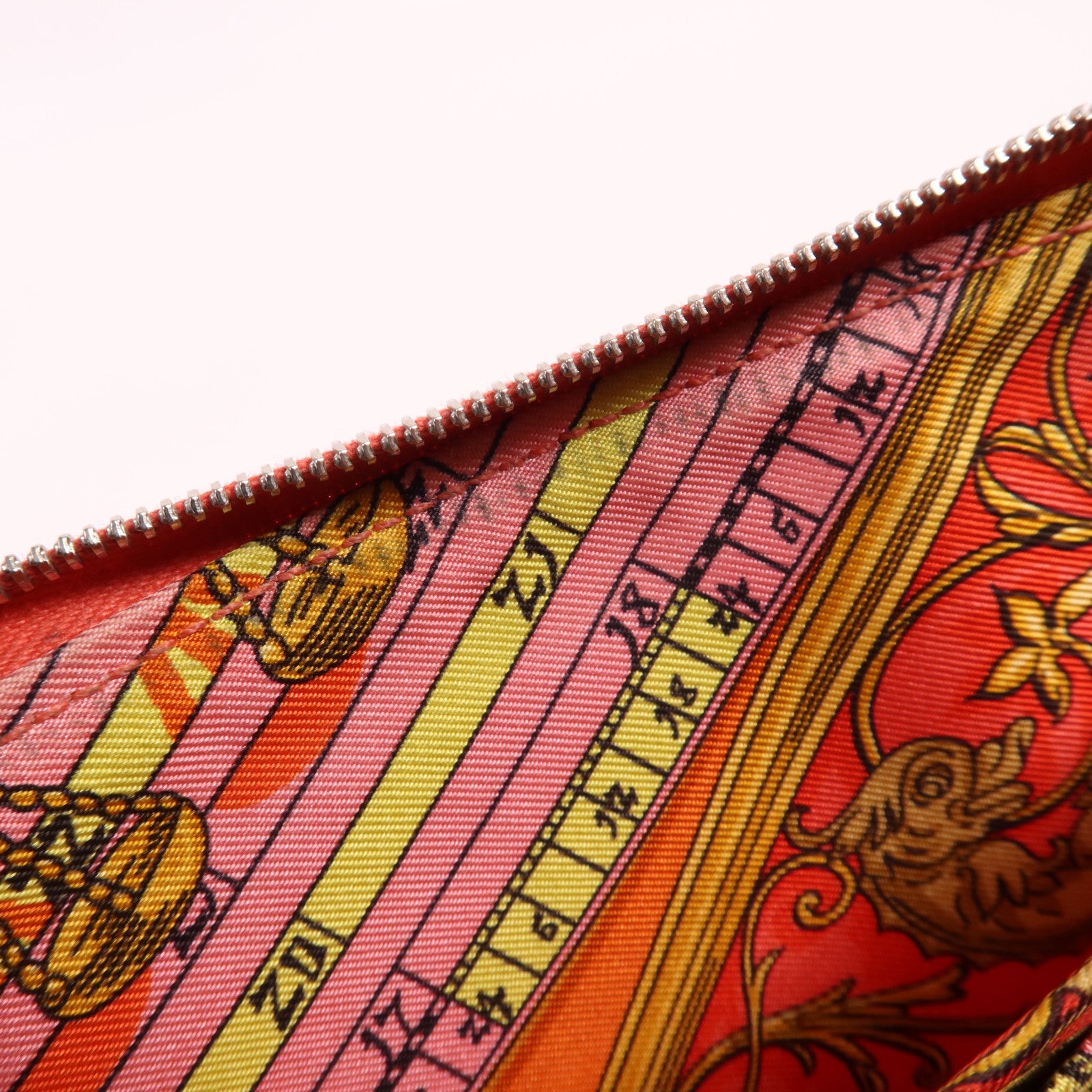 HERMES Clemence皮革Long Wallet銀扣長錢包Rose Jaipur