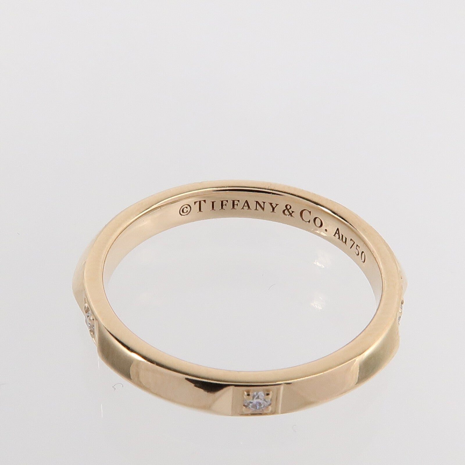TIFFANY＆CO 18K玫瑰金True Band Diamond Ring鑽石戒指