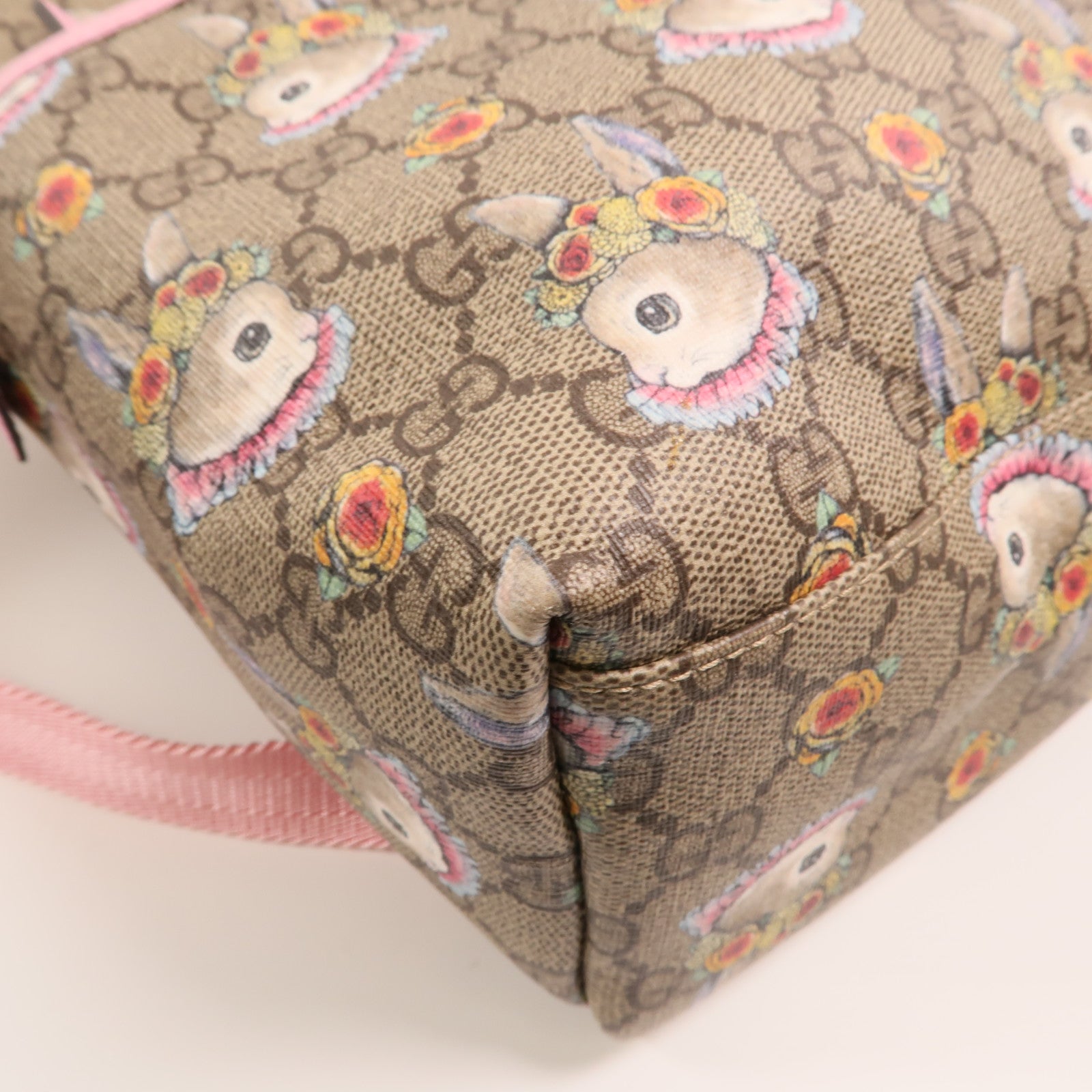 GUCCI 塗層帆布Backpack銀扣背包