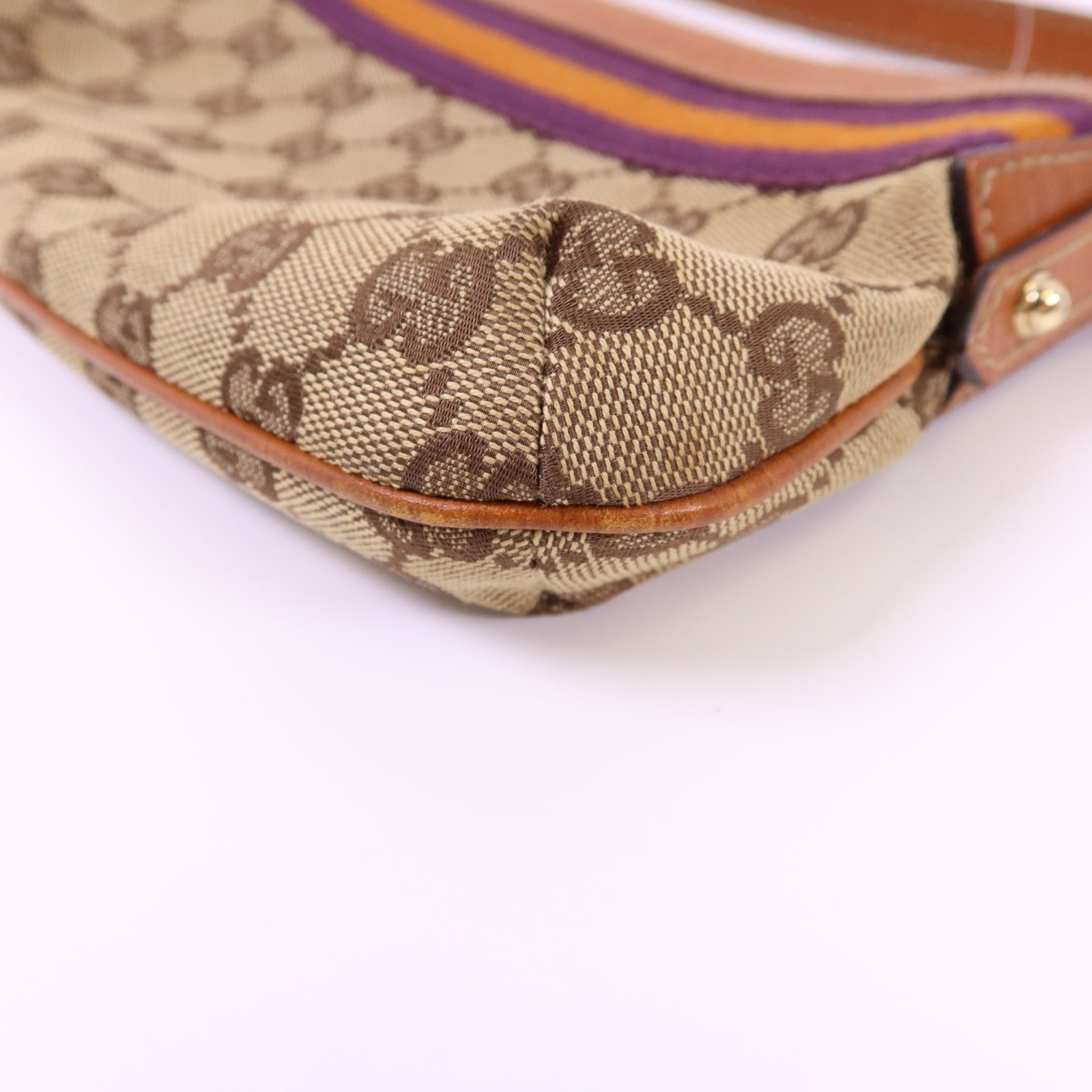 GUCCI 帆布Shoulder Bag金扣肩背袋