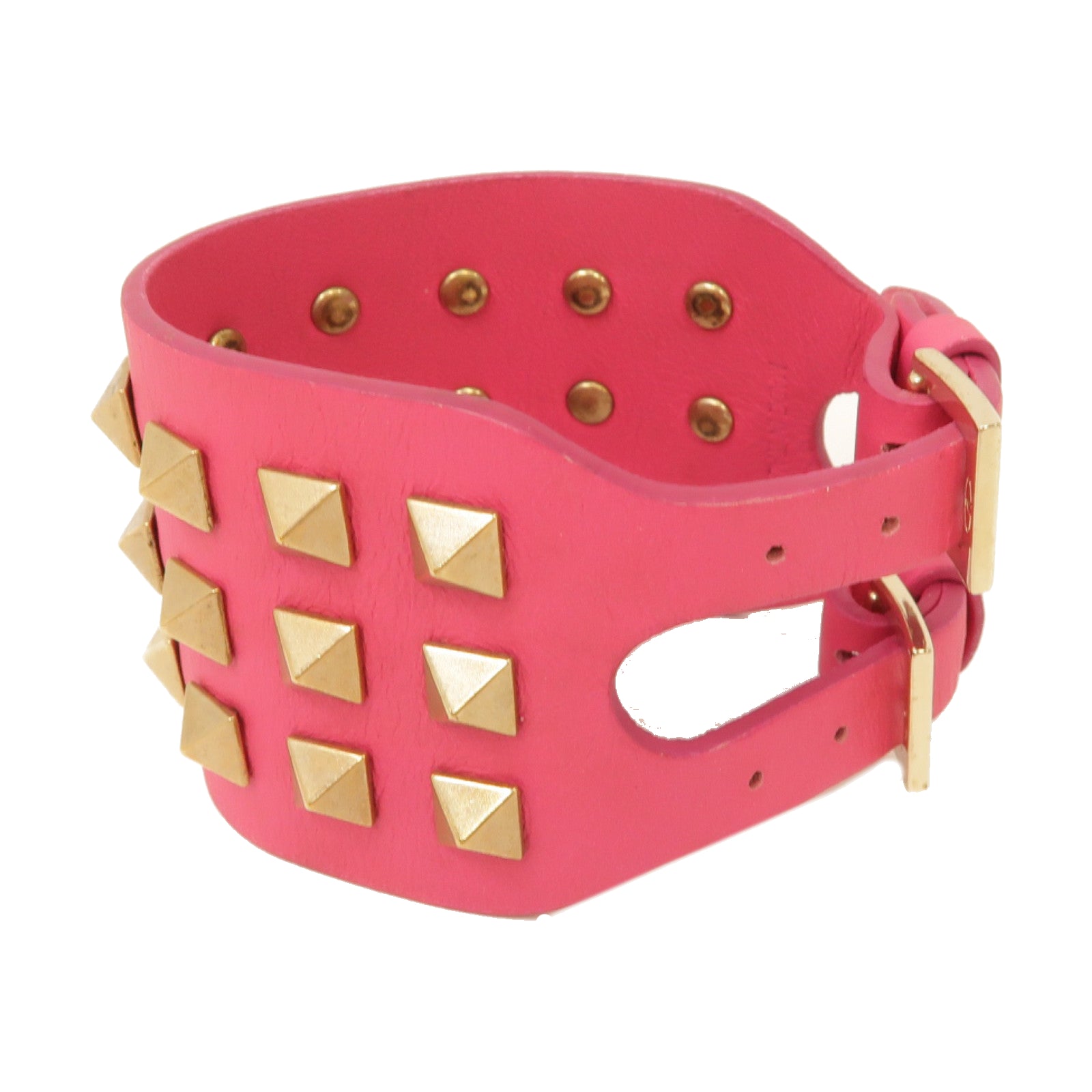Valentino 牛皮皮革Bracelet手鏈粉紅色