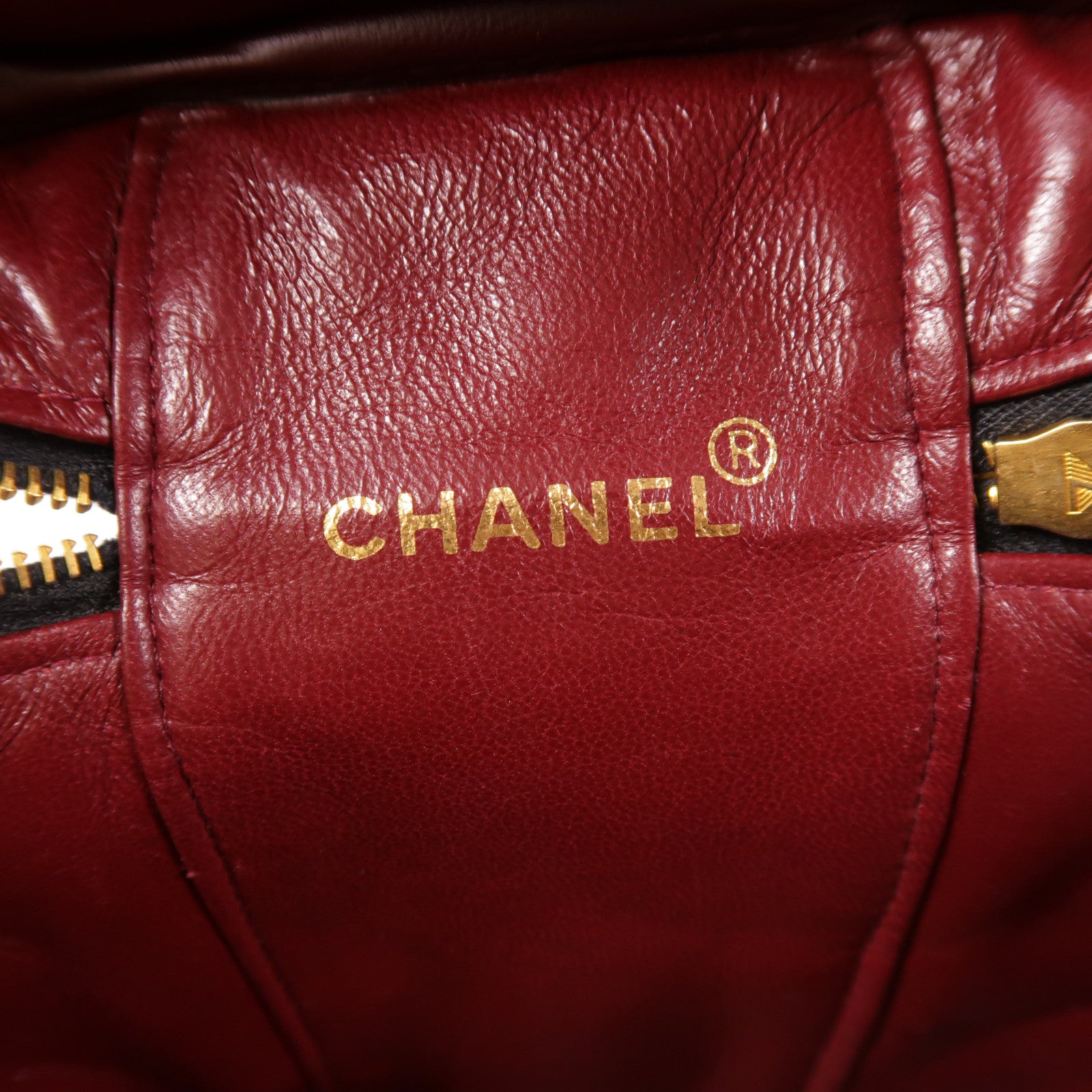 CHANEL CC GHW Vintage Vanity Bag Cosmetic Bag Handbag Lambskin Leather Black