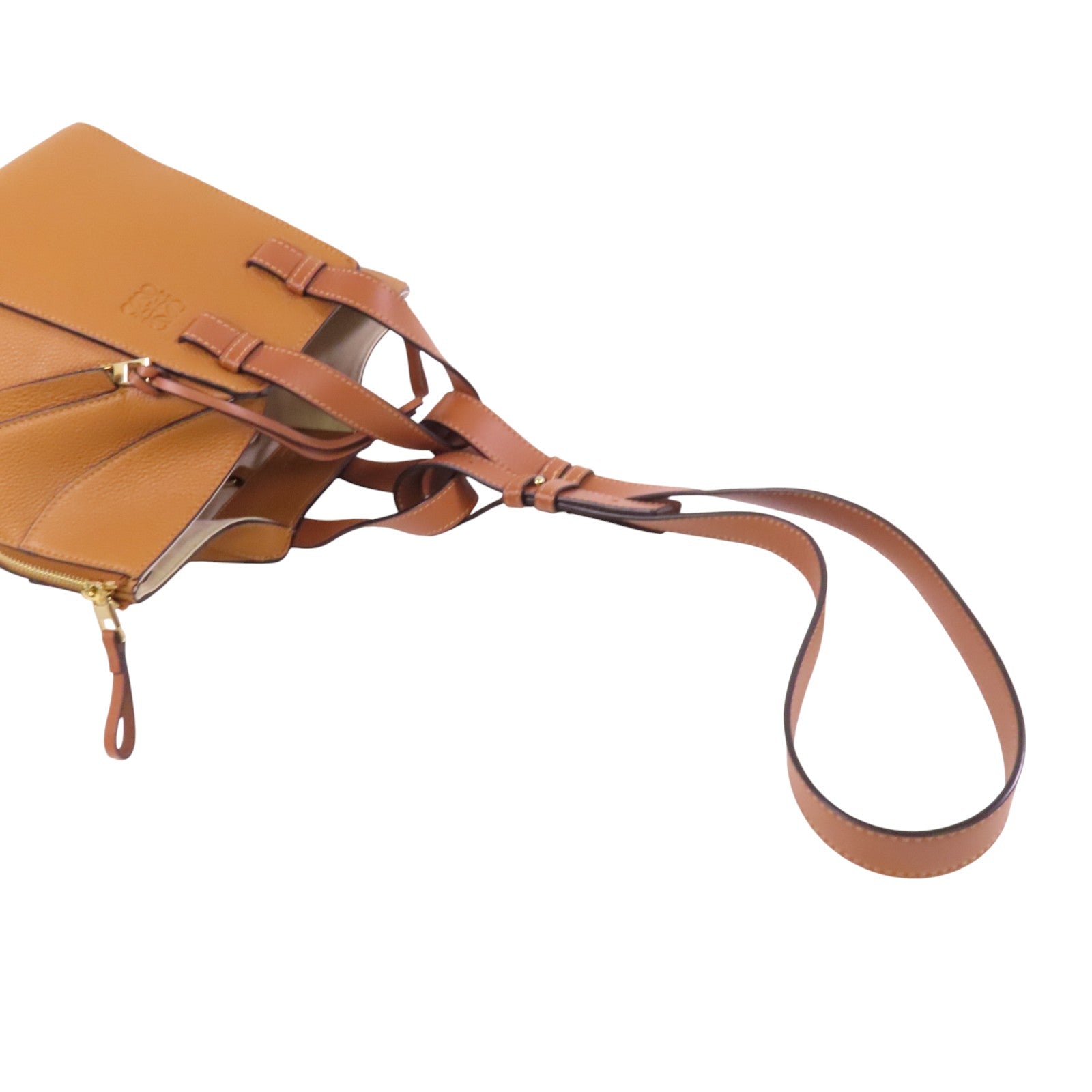 LOEWE 牛皮皮革Hammock Mini金扣手挽肩背兩用袋