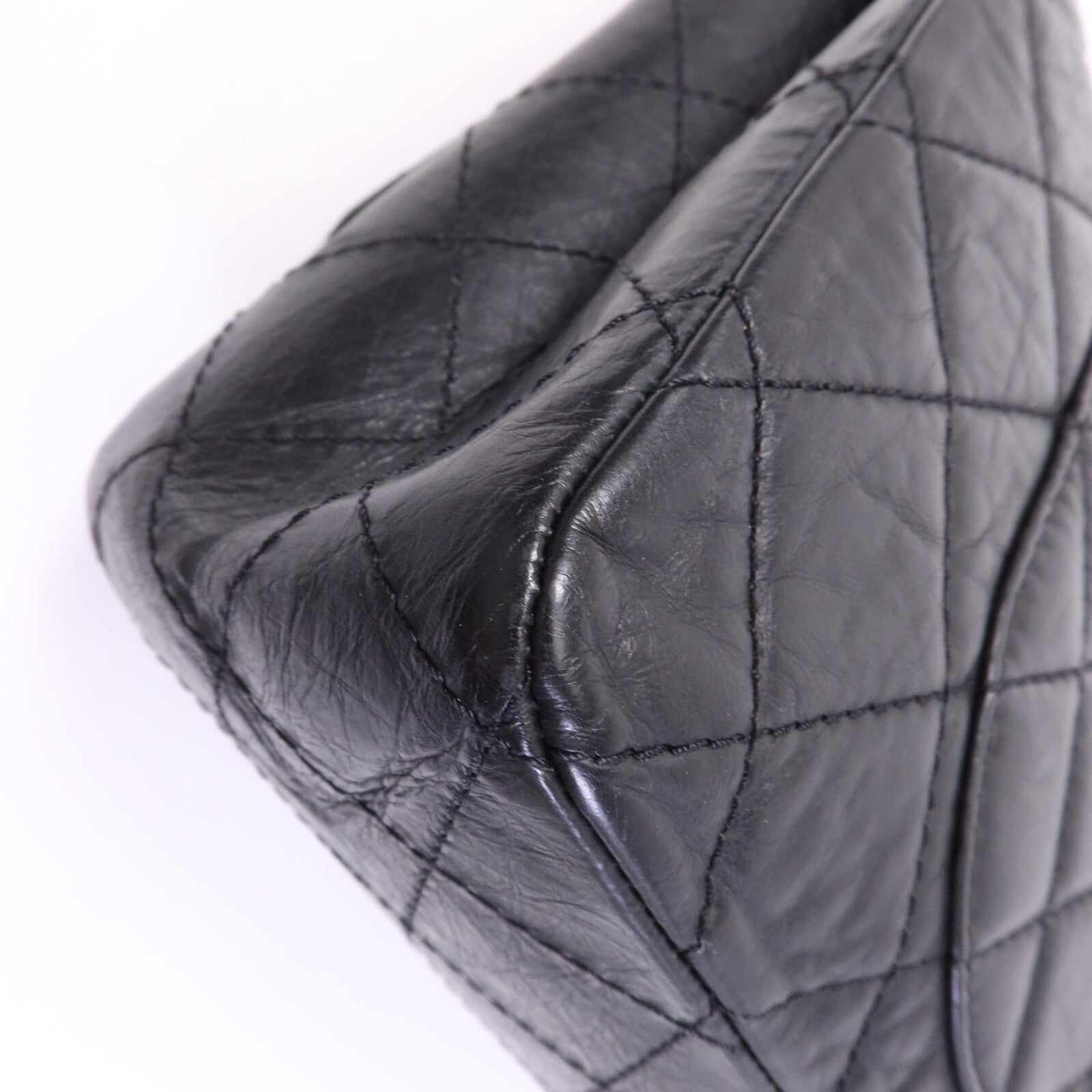 CHANEL 牛皮皮革2.55 Large銀扣鏈帶肩背袋