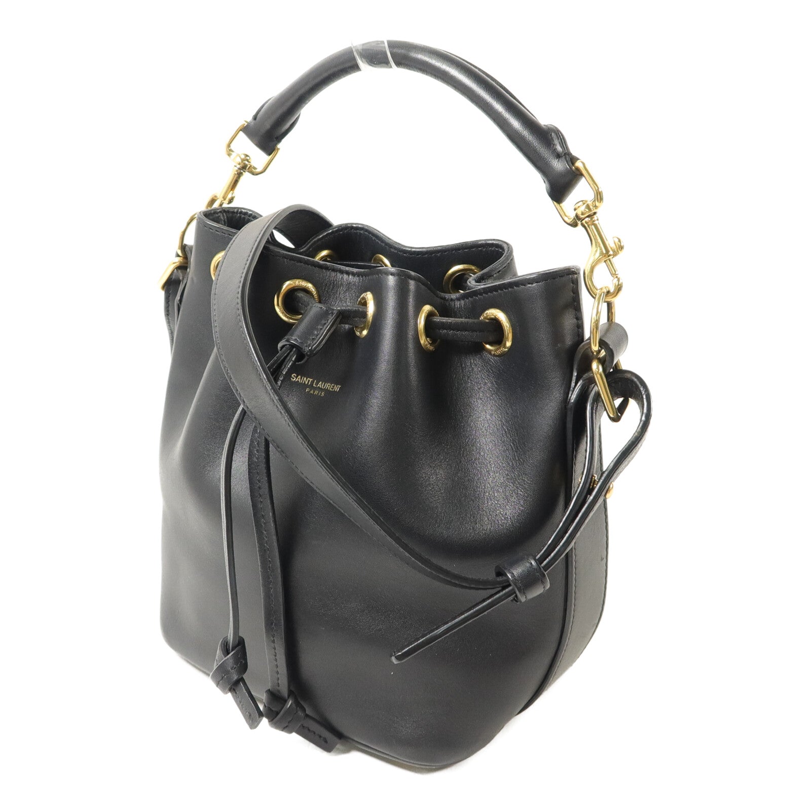 SAINT LAURENT 牛皮皮革Small Bucket手挽肩背兩用袋