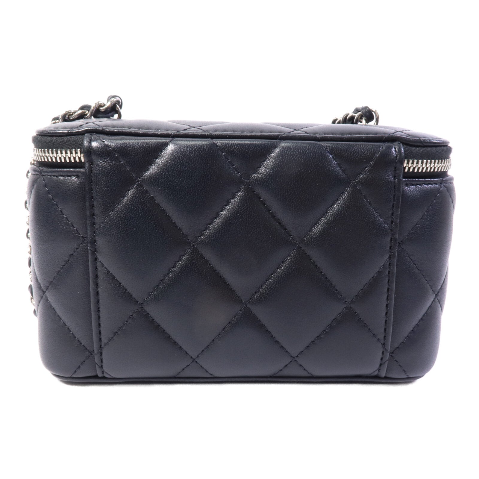 CHANEL 羊皮皮革Vanity Case鏈帶肩背袋