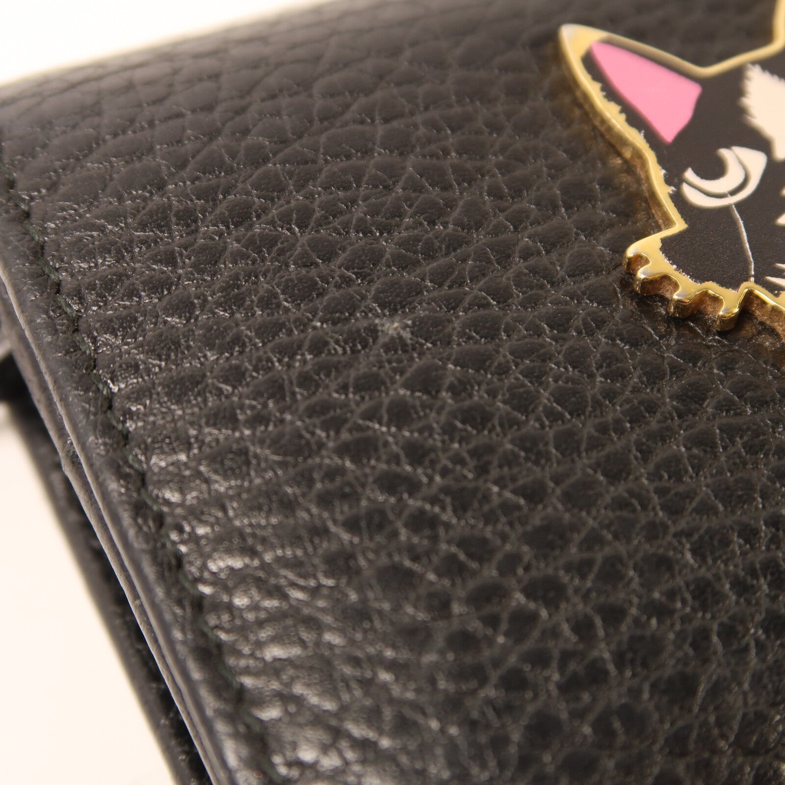 GUCCI 牛皮皮革Terrier Dog Wallet金扣錢包