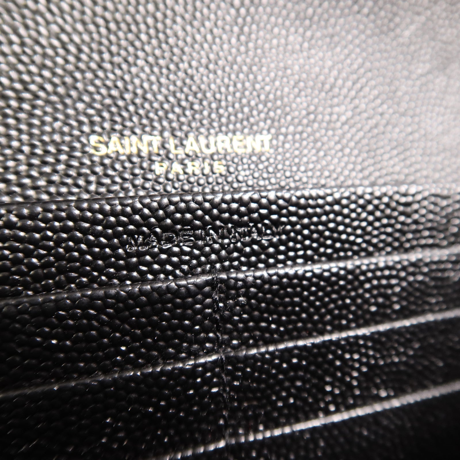 SAINT LAURENT 牛皮皮革Cassandre Matelasse長錢包