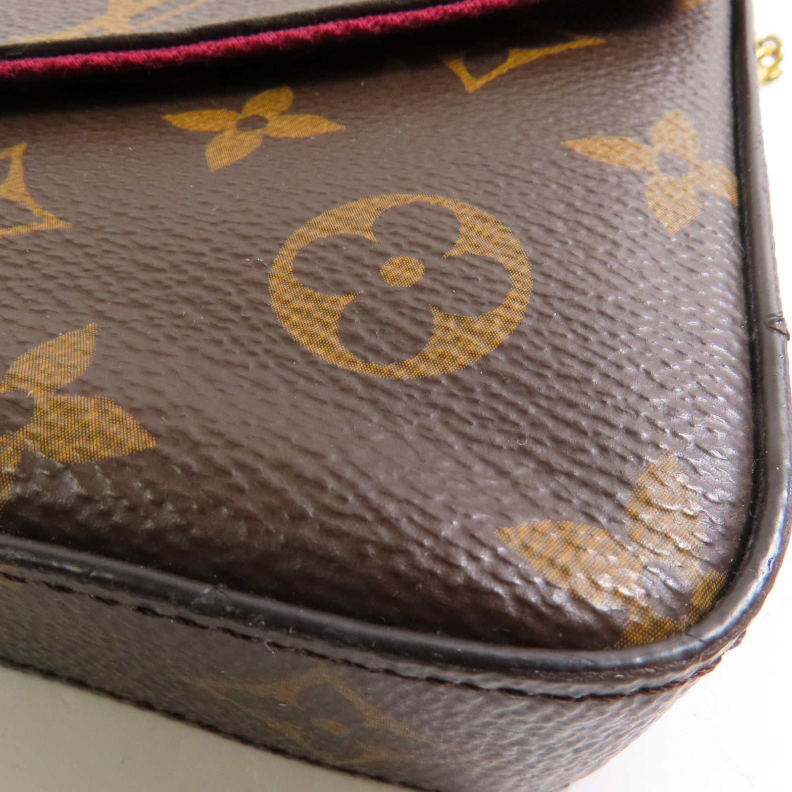 LOUIS VUITTON LV GHW Pochette Felicie Chain Shoulder Bag M61276 Monogram Brown
