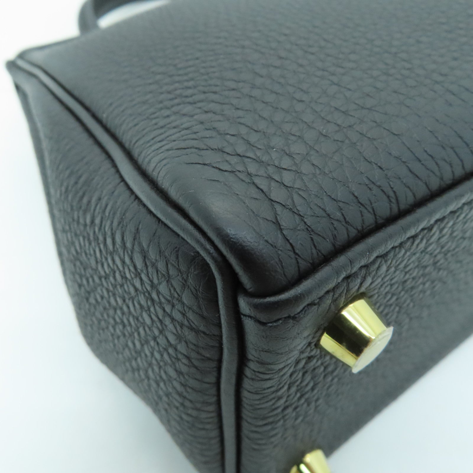 HERMES 【清倉大減價】Togo皮革Kelly 25金扣手挽肩背兩用袋黑色