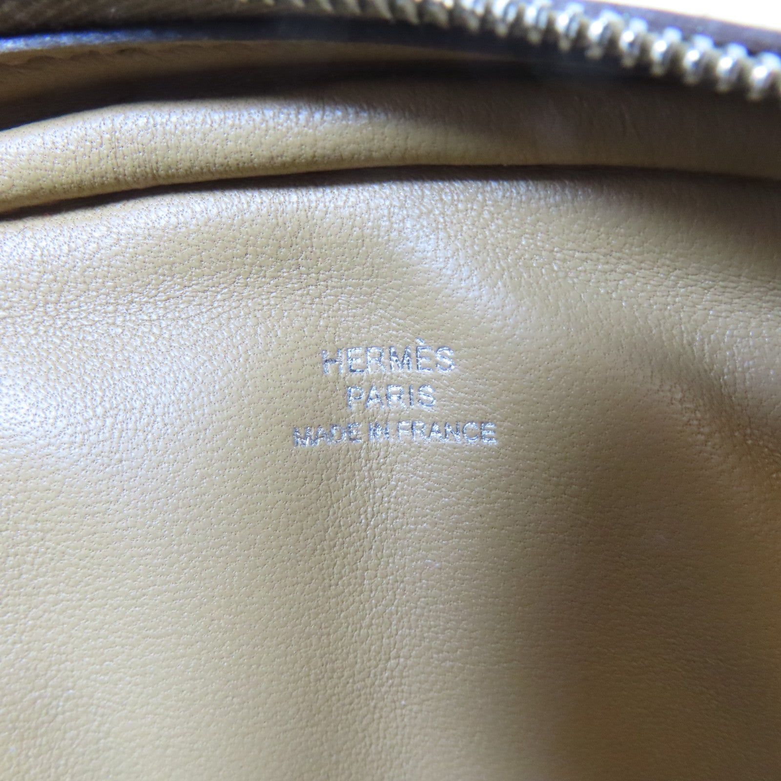 HERMES Swift皮革In The Loop銀扣腰包經典駝色